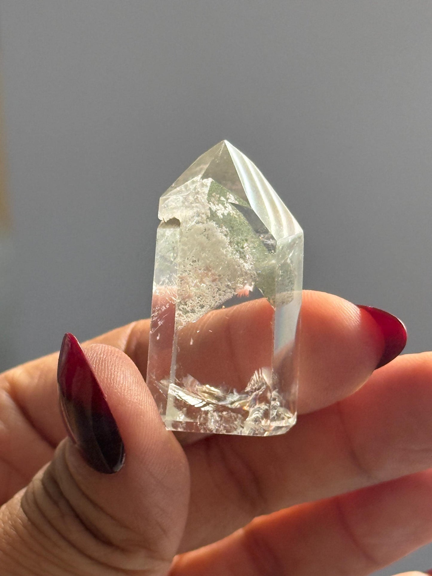 Mountain Phantom, Garden Quartz, Lumerian Clear Quartz Point, Small Mini