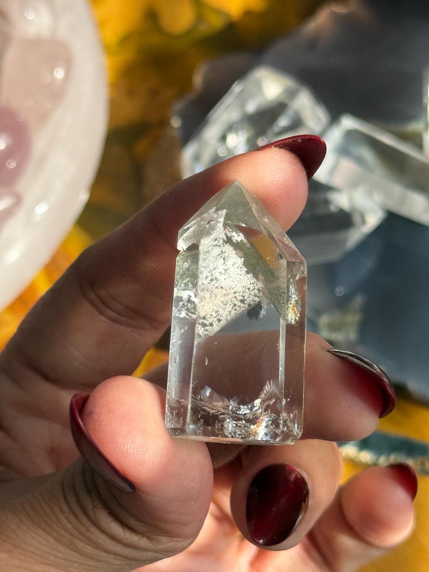 Mountain Phantom, Garden Quartz, Lumerian Clear Quartz Point, Small Mini