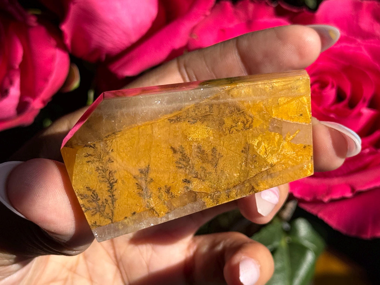 Dendritic Quartz, Girasol Quartz With Dendrites, Dendritic, Healing Crystals, Crystals, Crystals Gift, Metaphysical Crystals 65 mm