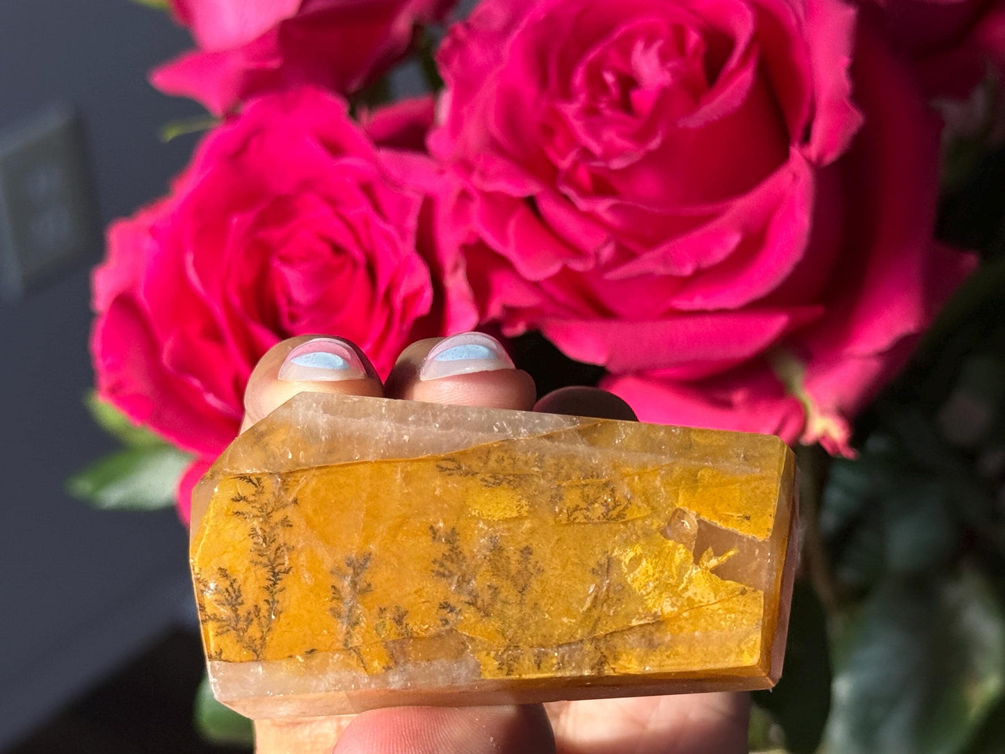 Dendritic Quartz, Girasol Quartz With Dendrites, Dendritic, Healing Crystals, Crystals, Crystals Gift, Metaphysical Crystals 65 mm