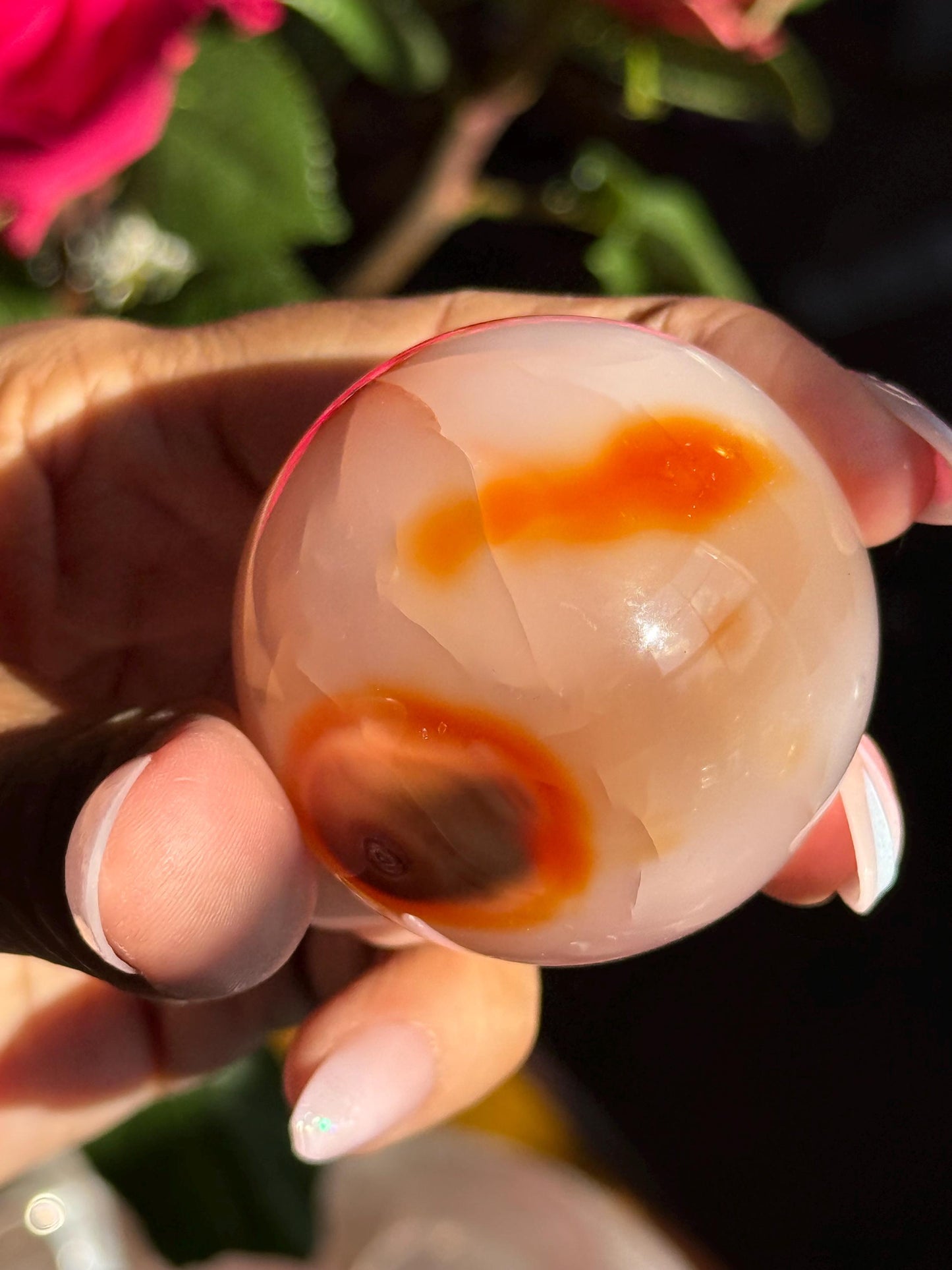 Unique Carnelian Sphere, Pink Carnelian, Carnelian, Healing Crystals