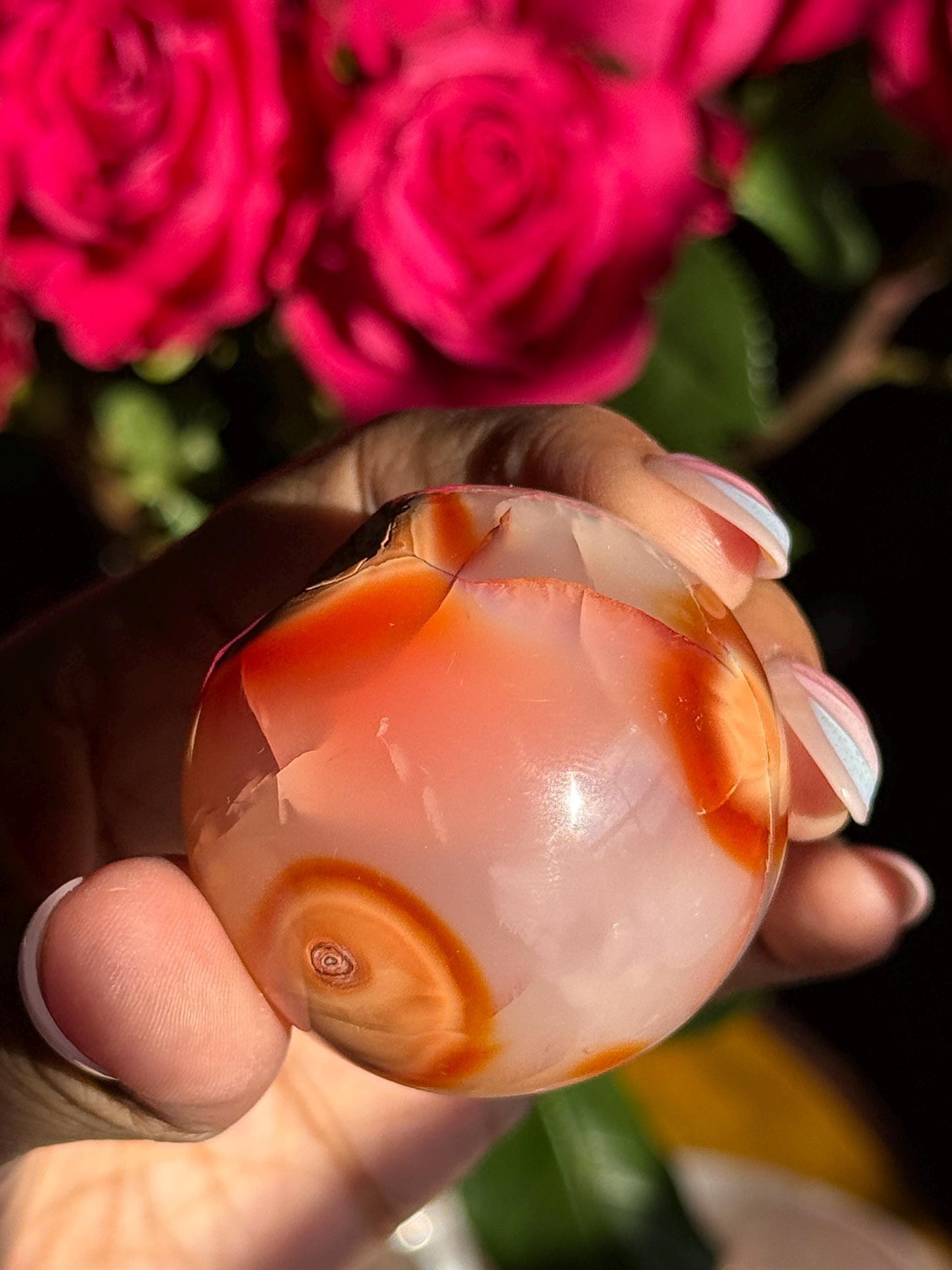 Unique Carnelian Sphere, Pink Carnelian, Carnelian, Healing Crystals