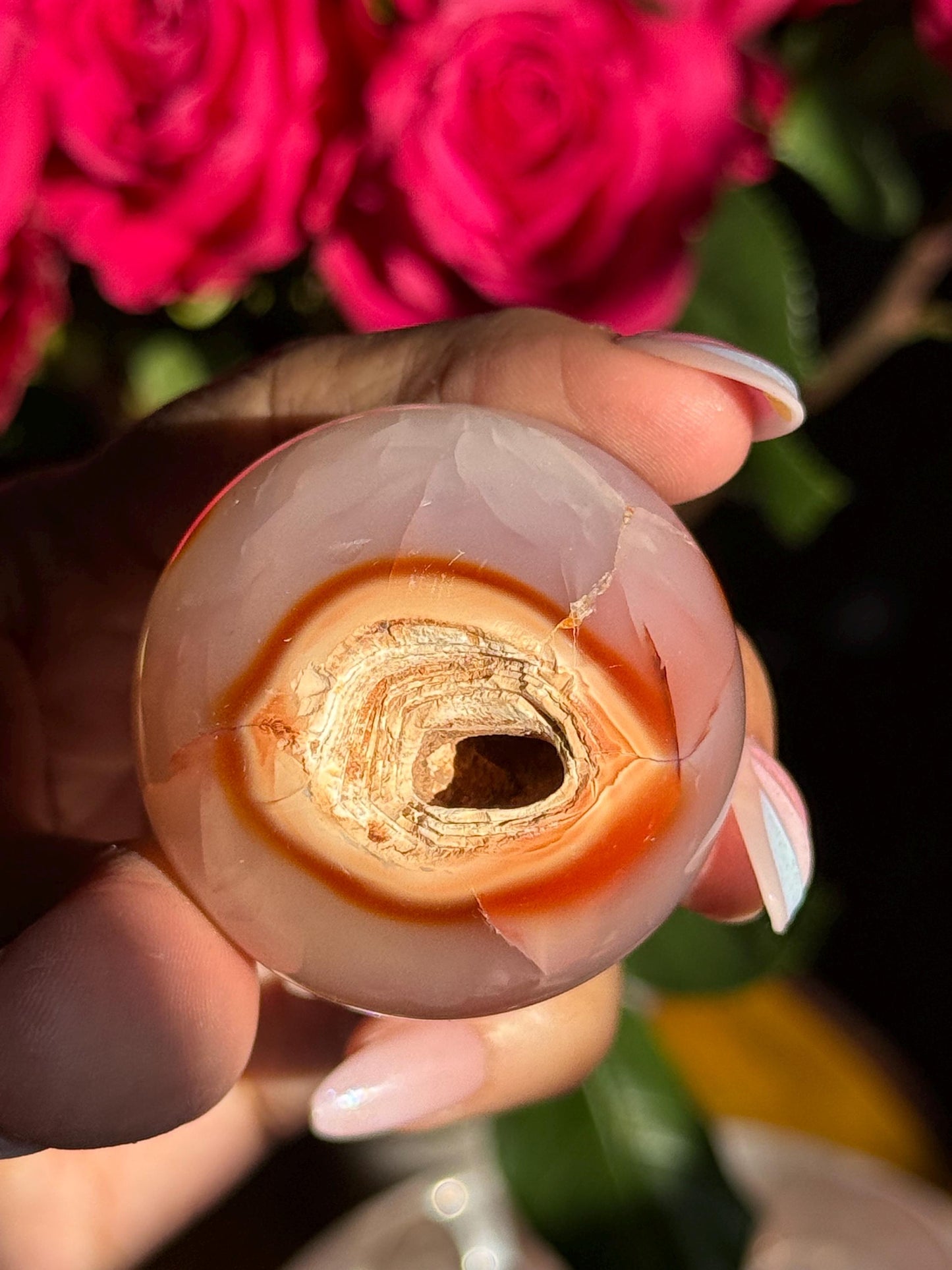 Unique Carnelian Sphere, Pink Carnelian, Carnelian, Healing Crystals