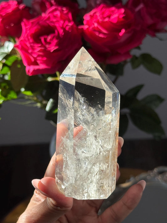 Gorgeous Clear Quartz Point, Clear Quartz Tower Point, Quartz,