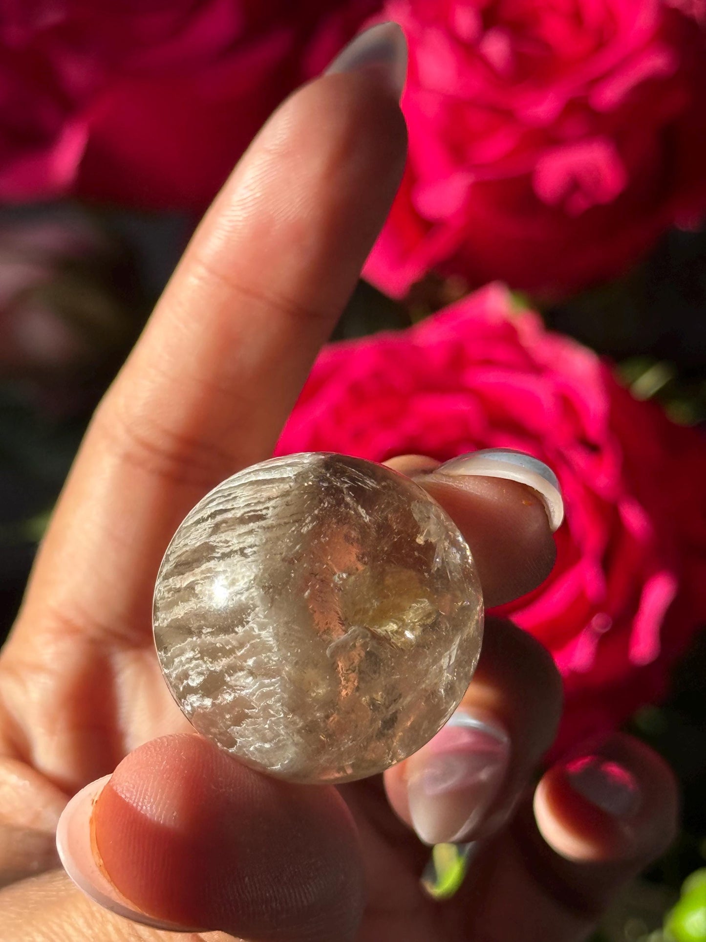 Garden Quartz Sphere, Mica In Quartz Sphere, Thousand Layers Crystal Sphere