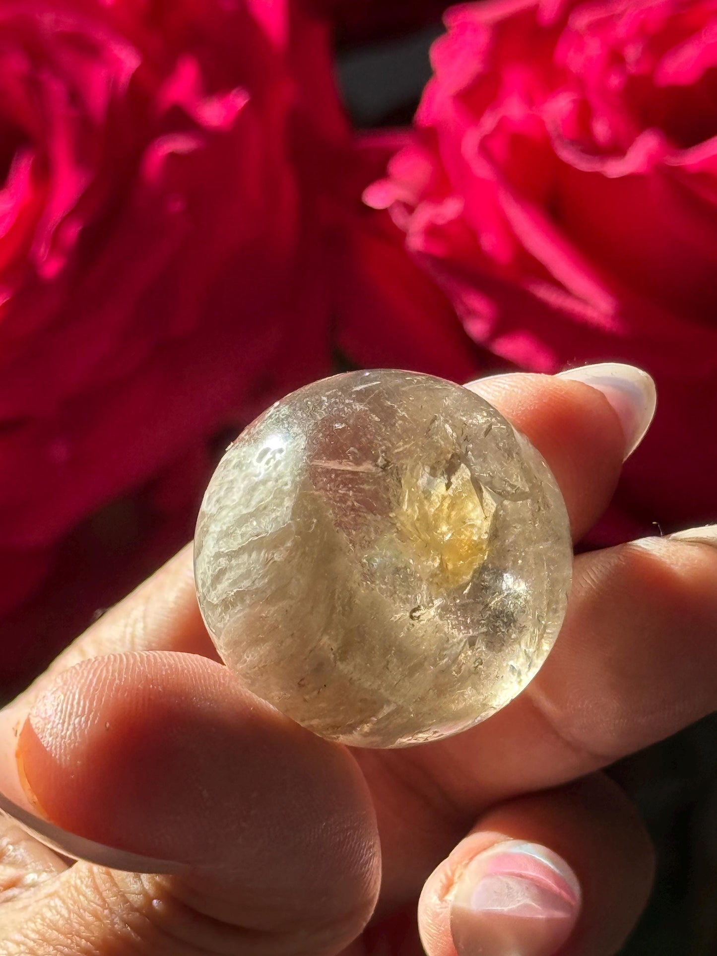 Garden Quartz Sphere, Mica In Quartz Sphere, Thousand Layers Crystal Sphere