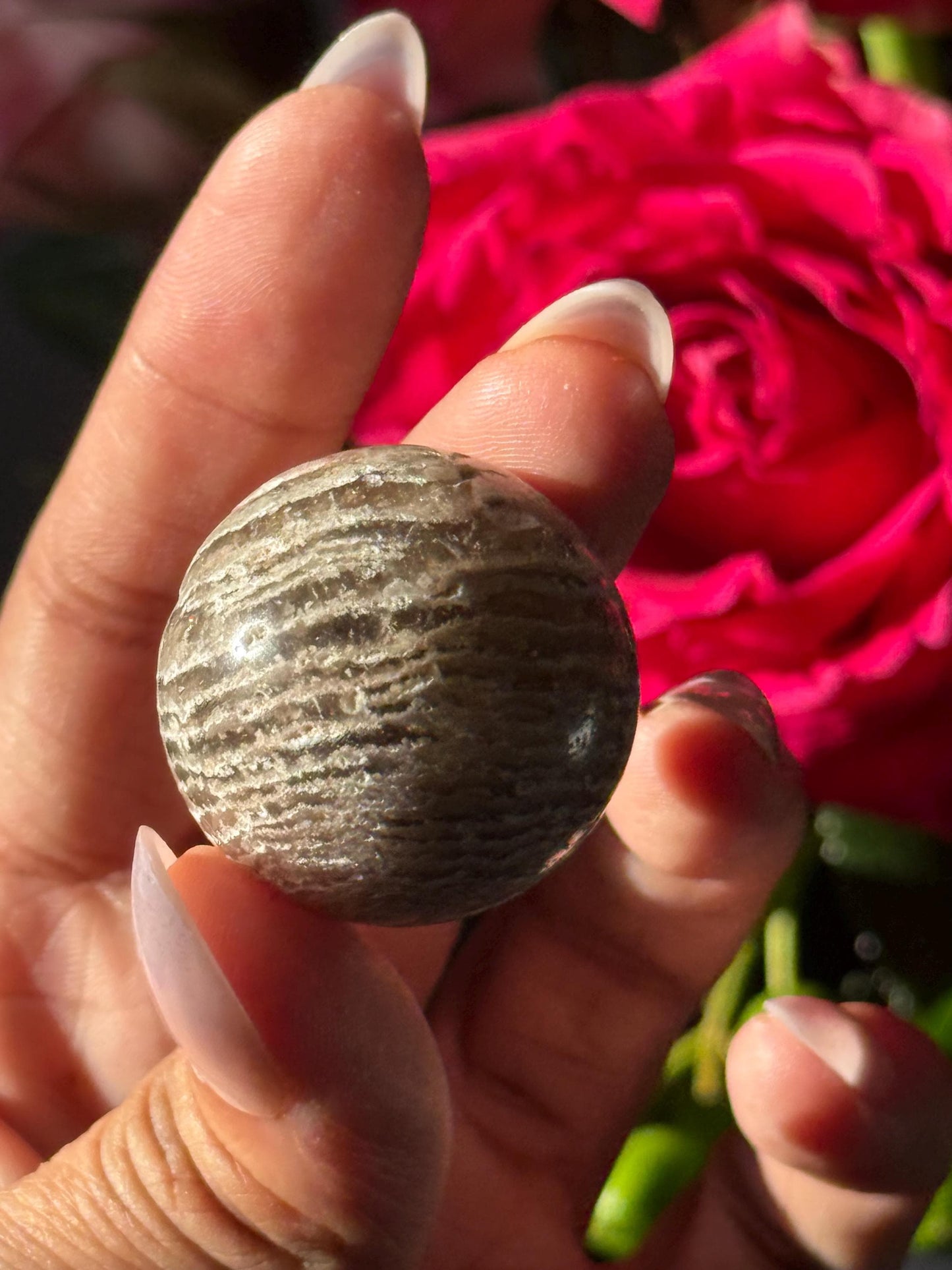 Thousand Layer Crystal Sphere, Mini Lodolite Sphere