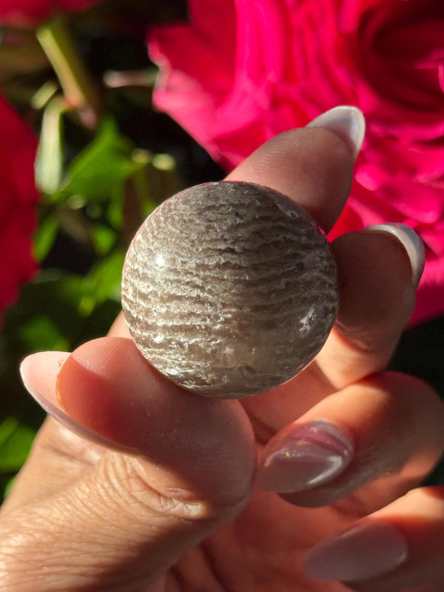 Thousand Layer Crystal Sphere, Mini Lodolite Sphere
