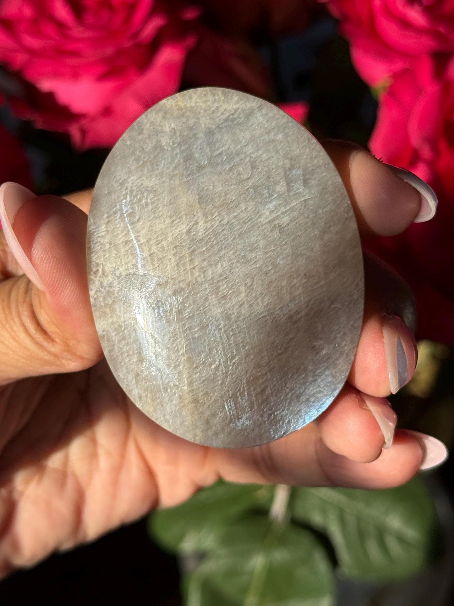 Super Flashy Blue Moonstone, Moonstone, Blue Flash Moonstone, High Grade Palm Stone