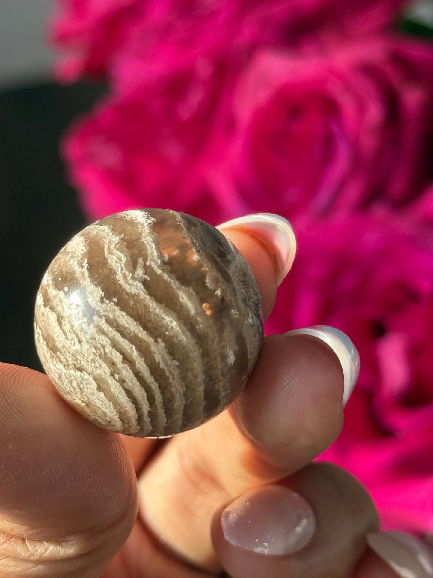Thousand Layer Crystal Sphere, Mini Lodolite Sphere