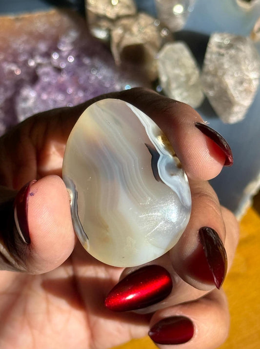 Small Denritic Agate Gallet, Denrtite, Merlenite Stone with Stand