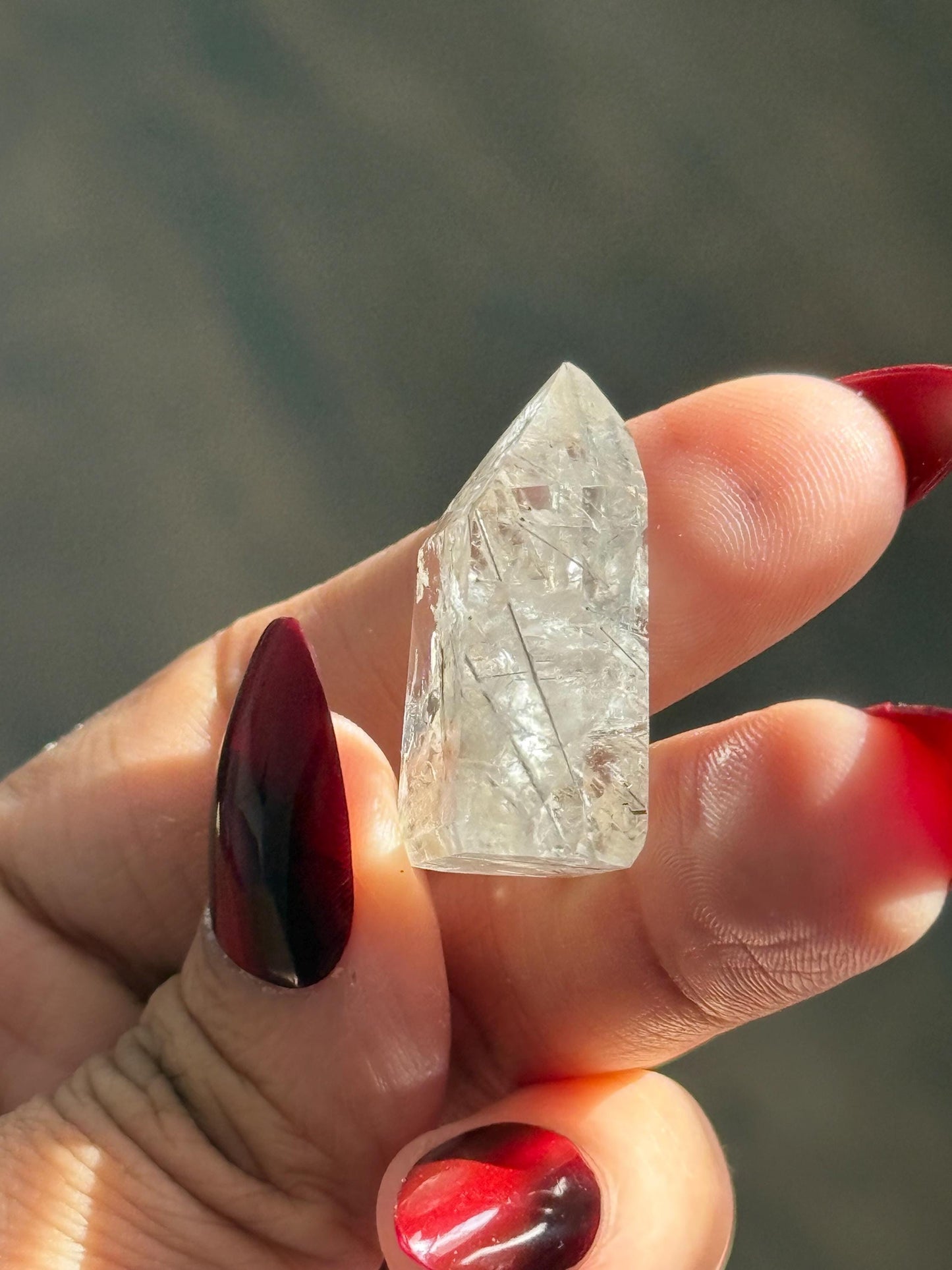 Mini Silver Rutile Quartz, Silver Rutilated Quartz, Inclsuion Quartz