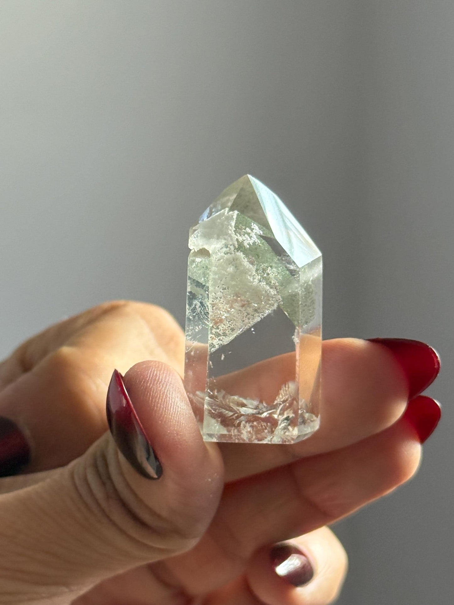 Mountain Phantom, Garden Quartz, Lumerian Clear Quartz Point, Small Mini