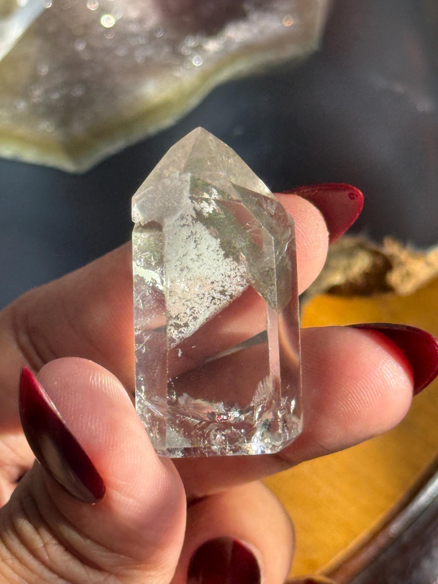 Mountain Phantom, Garden Quartz, Lumerian Clear Quartz Point, Small Mini