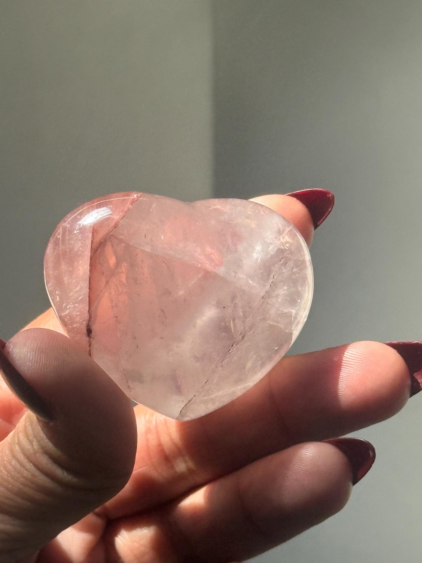 Fire Quartz Heart, Smal Red Fire Quartz Heart, Crystal Gifts, Heart Charms