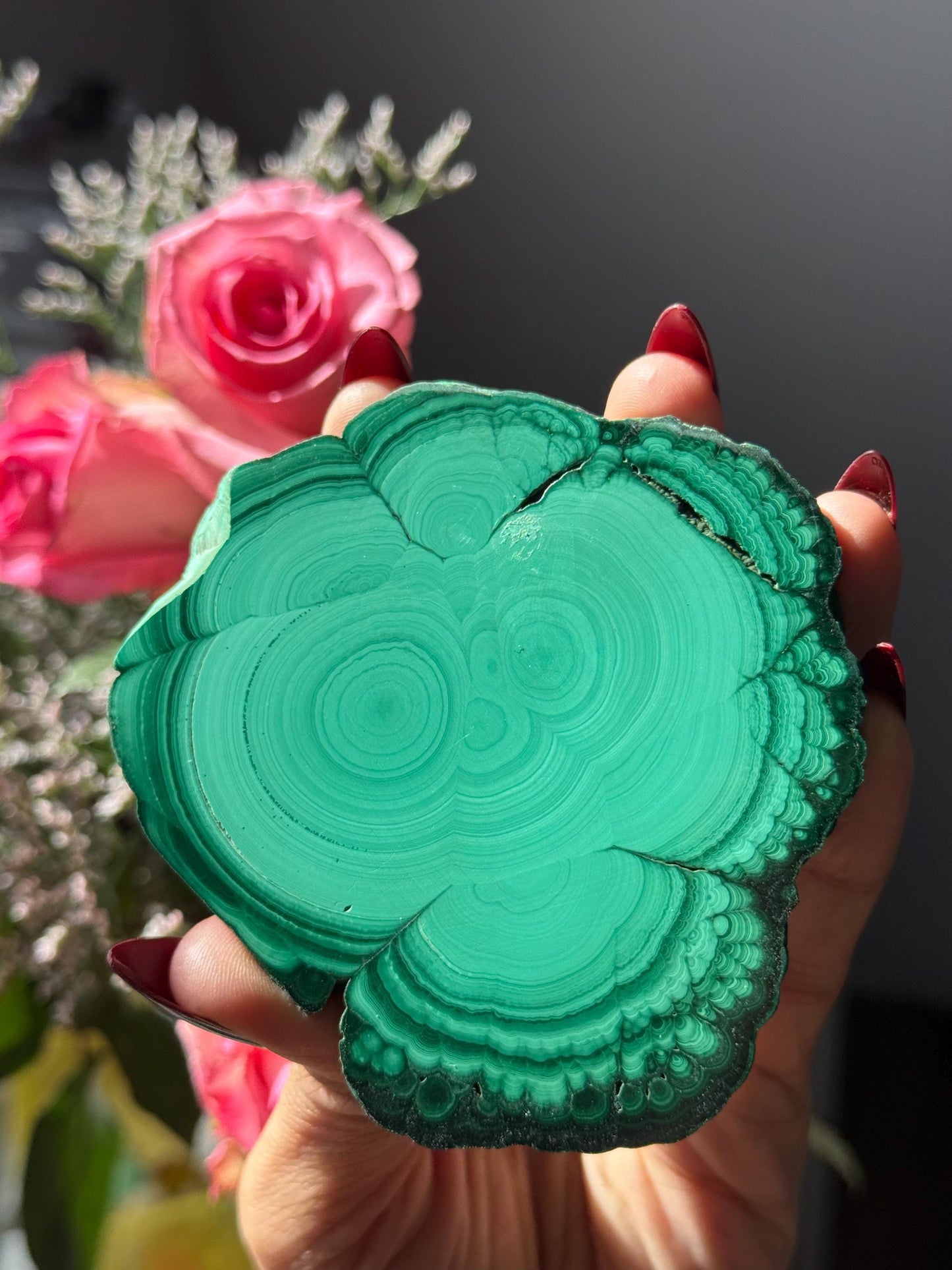 Druzy Malachite Slab, Polished Malachite, Malachite, Natural Home Decoration, Crystal Gifts For Friends,