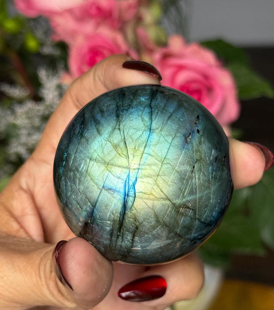 Gorgeous Flashy labradorite sphere, Star flash  labradorite, blue Labradorite