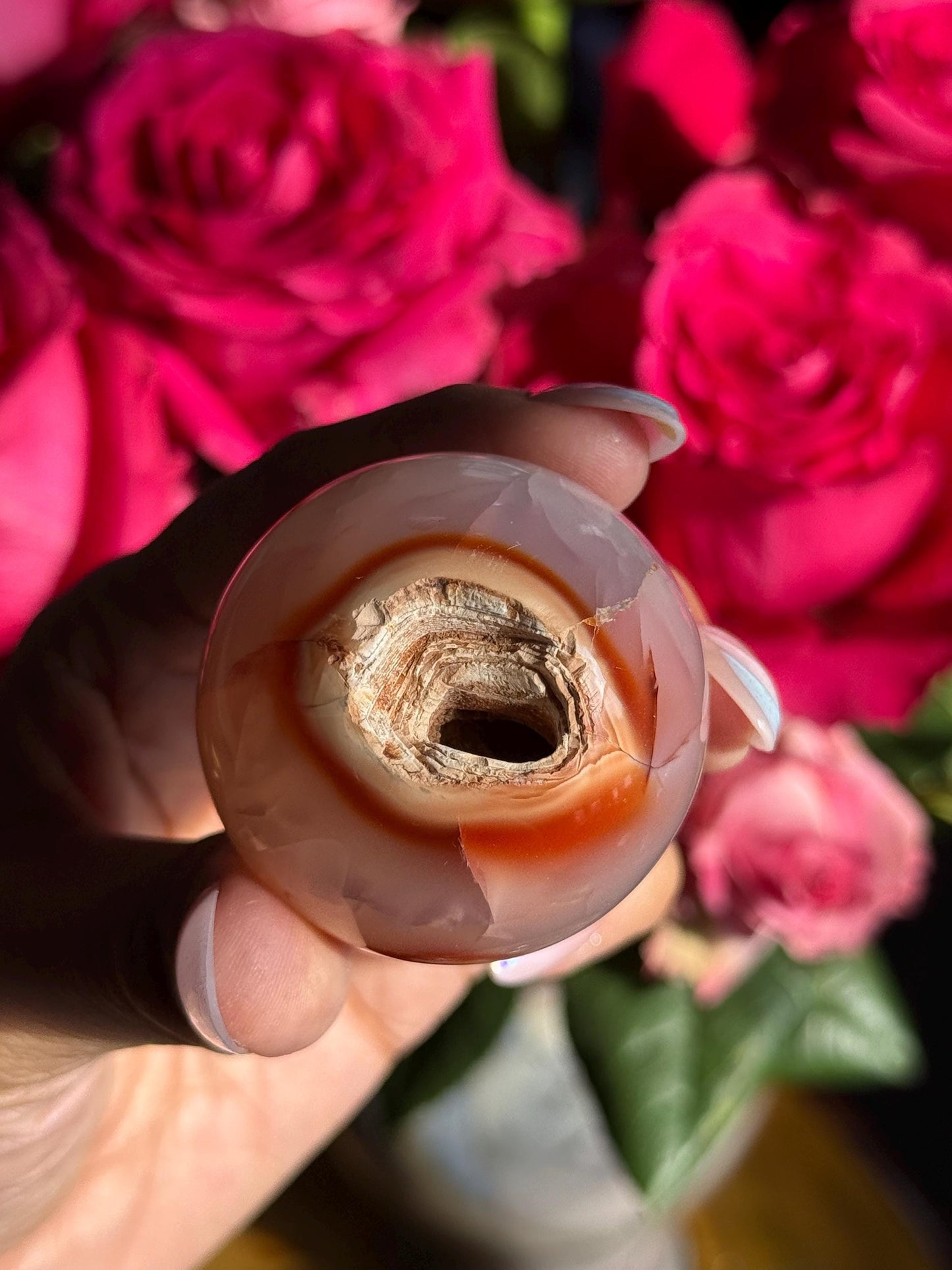 Unique Carnelian Sphere, Pink Carnelian, Carnelian, Healing Crystals