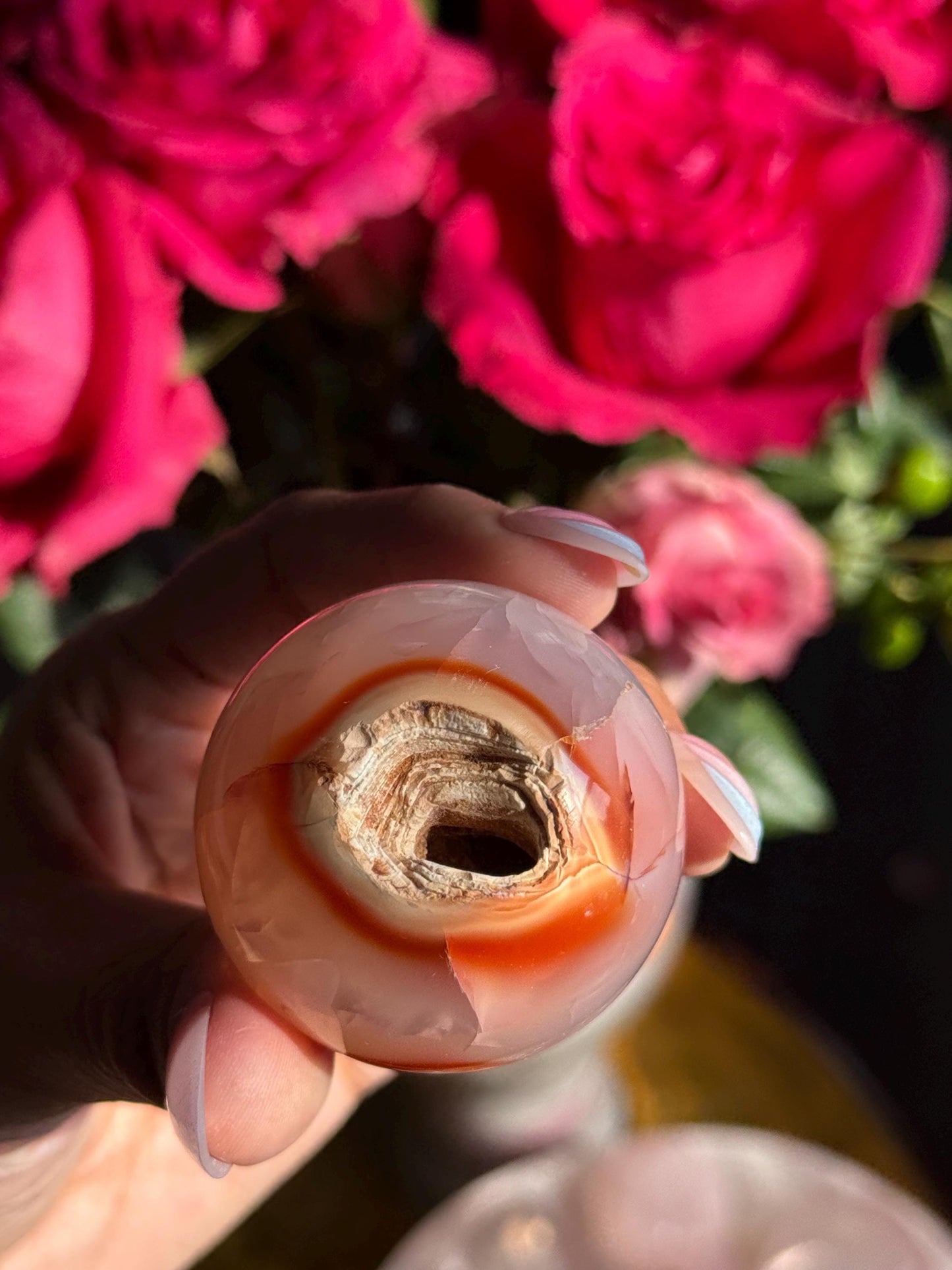 Unique Carnelian Sphere, Pink Carnelian, Carnelian, Healing Crystals