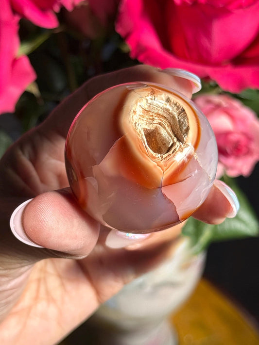 Unique Carnelian Sphere, Pink Carnelian, Carnelian, Healing Crystals