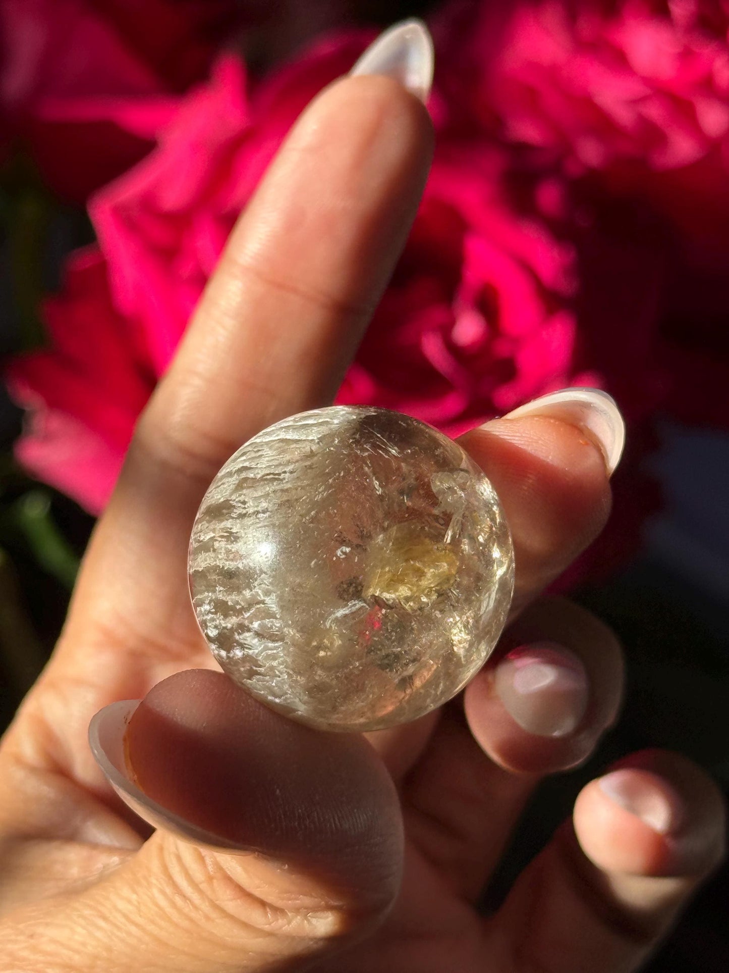 Garden Quartz Sphere, Mica In Quartz Sphere, Thousand Layers Crystal Sphere