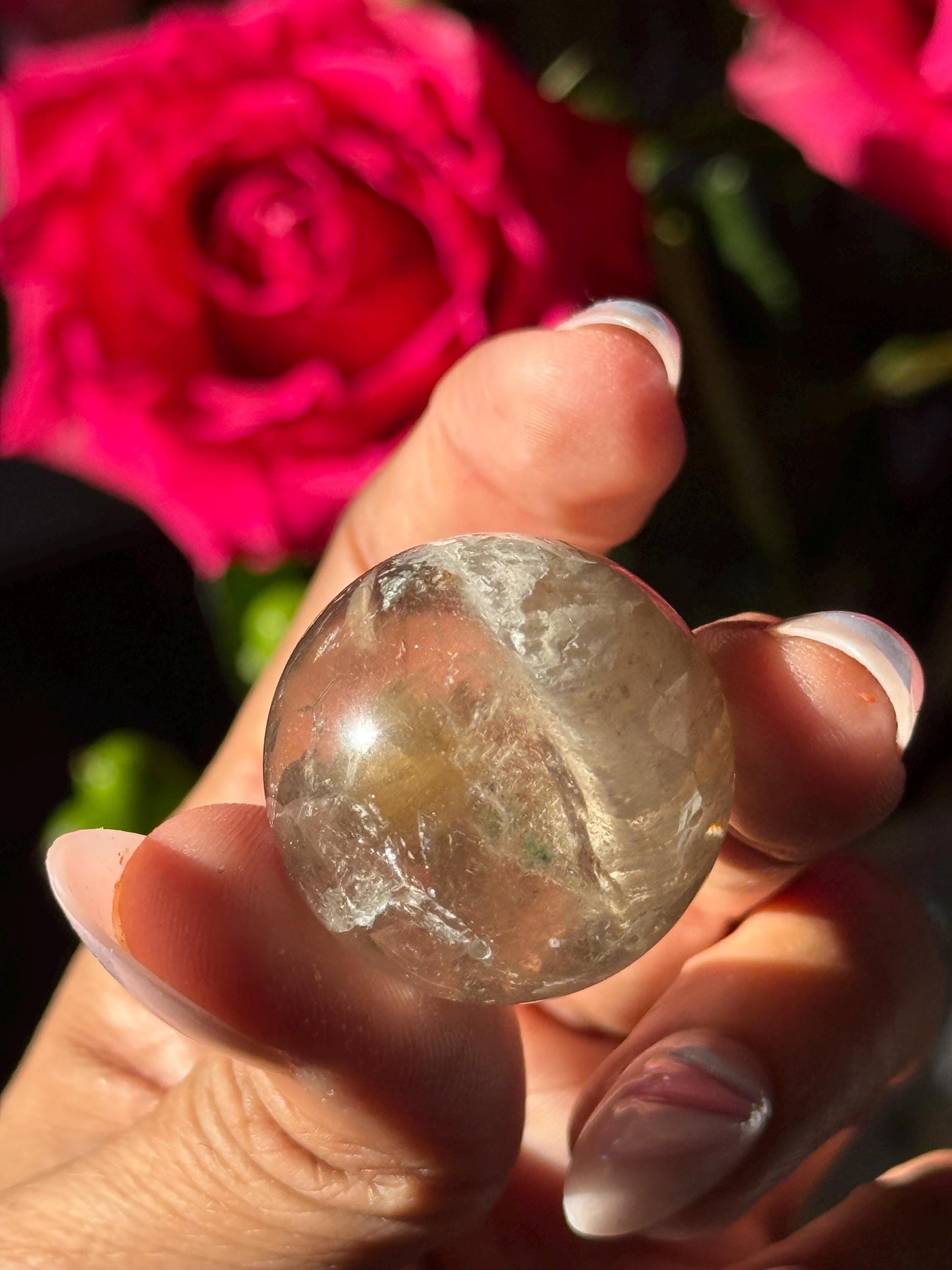 Garden Quartz Sphere, Mica In Quartz Sphere, Thousand Layers Crystal Sphere