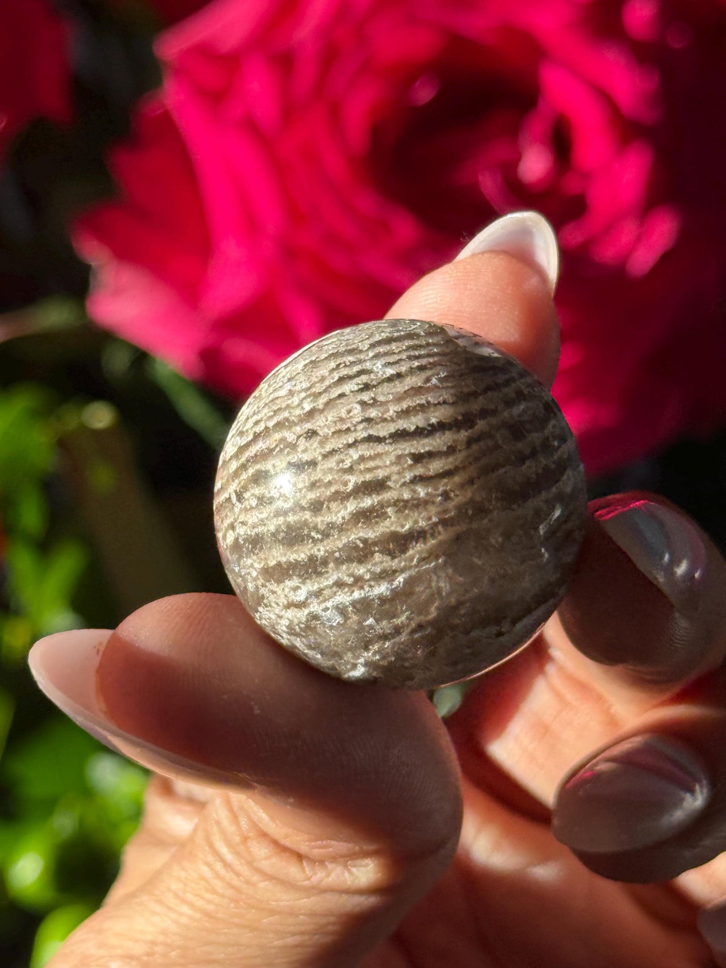 Thousand Layer Crystal Sphere, Mini Lodolite Sphere