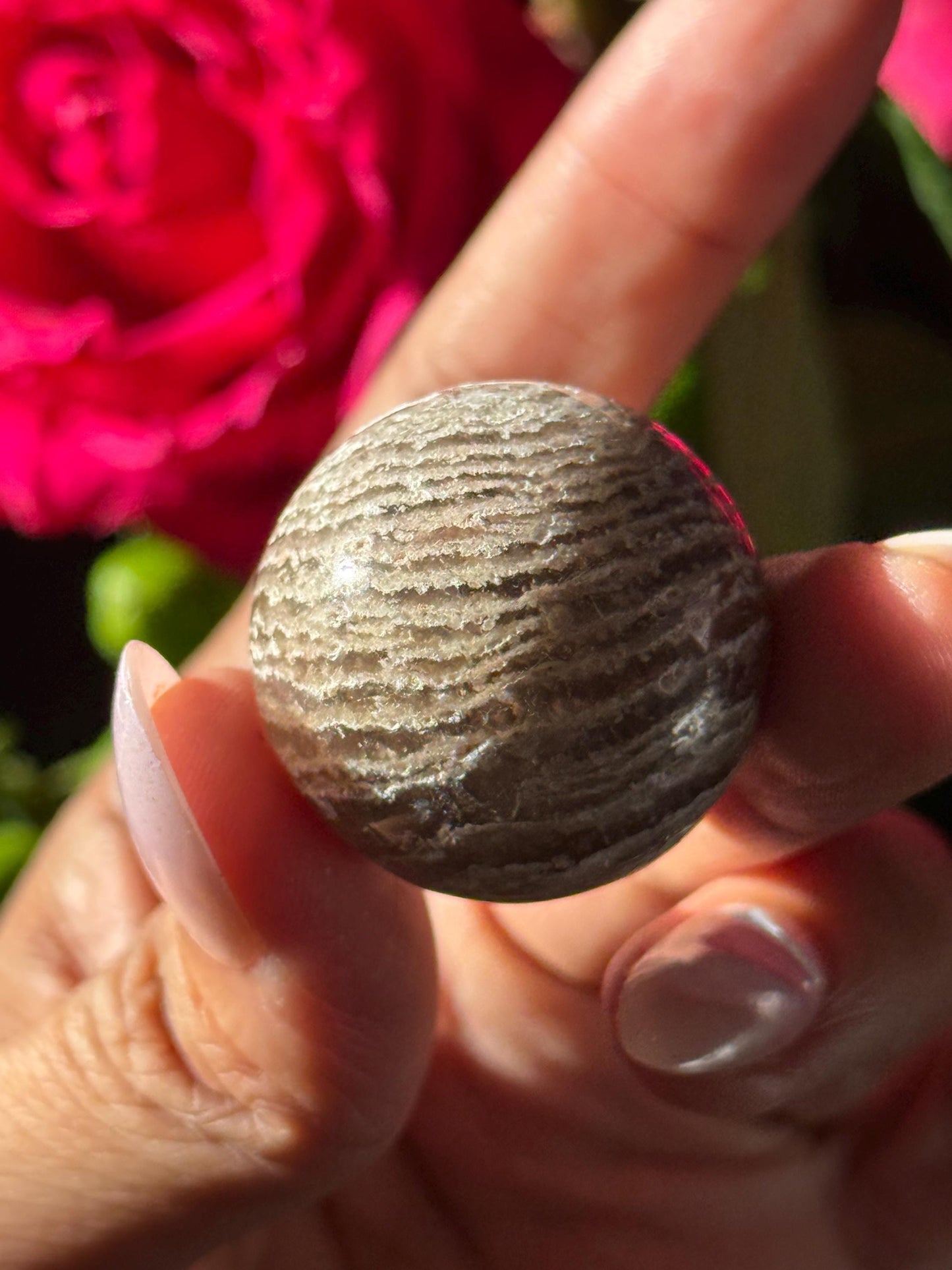 Thousand Layer Crystal Sphere, Mini Lodolite Sphere
