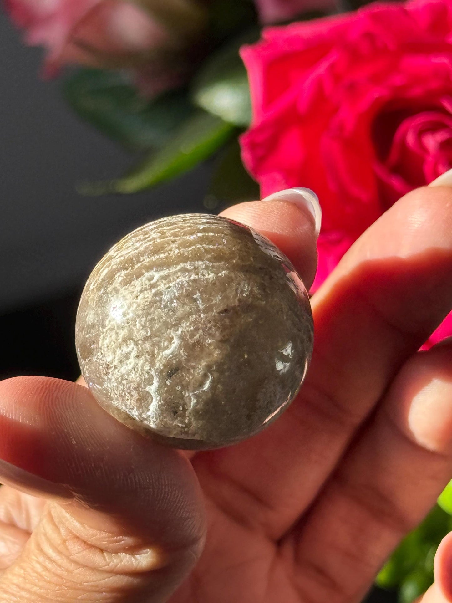 Thousand Layer Crystal Sphere, Mini Lodolite Sphere