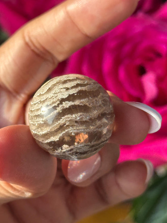 Thousand Layer Crystal Sphere, Mini Lodolite Sphere