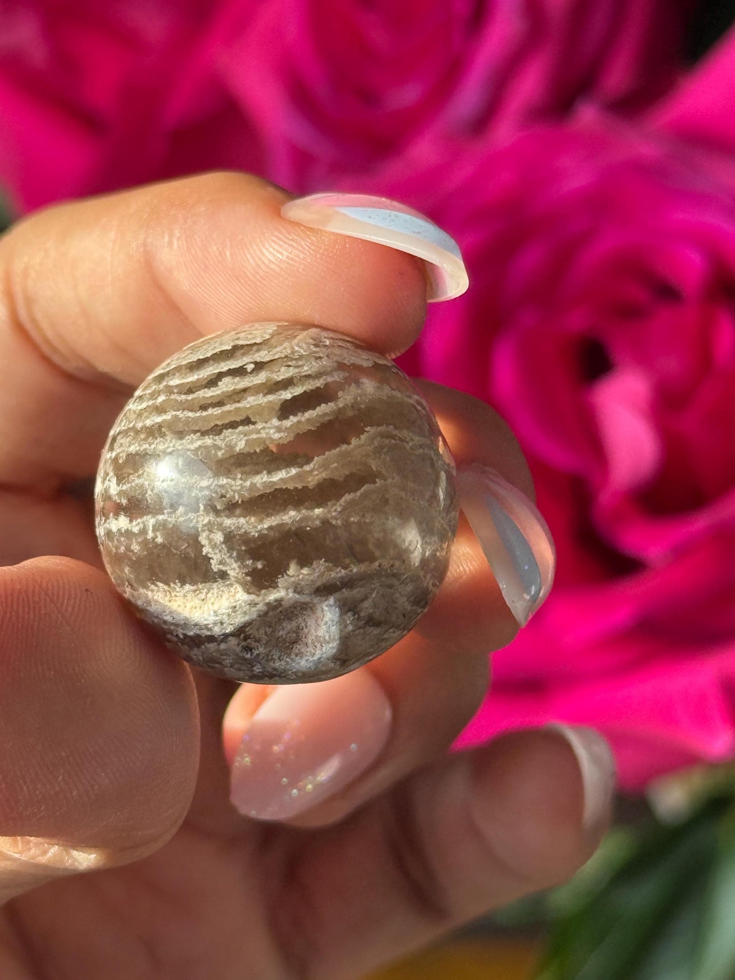 Thousand Layer Crystal Sphere, Mini Lodolite Sphere