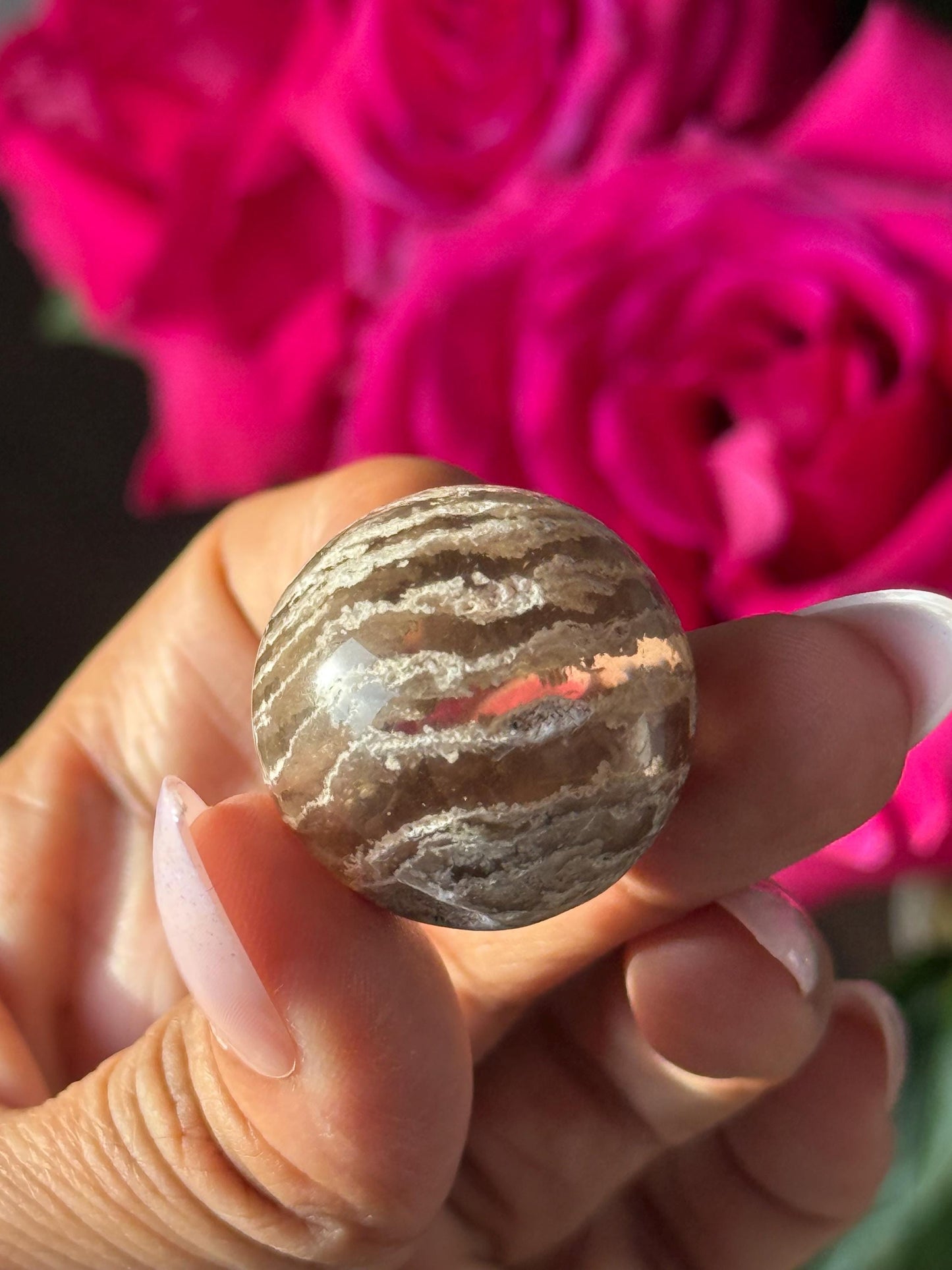 Thousand Layer Crystal Sphere, Mini Lodolite Sphere