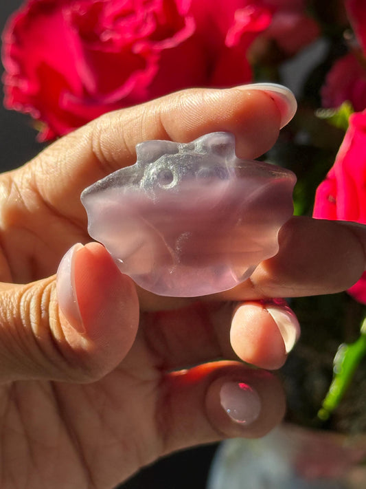 Fluorite baby bat, Crystal Bat, Halloween Crystal Carvings,