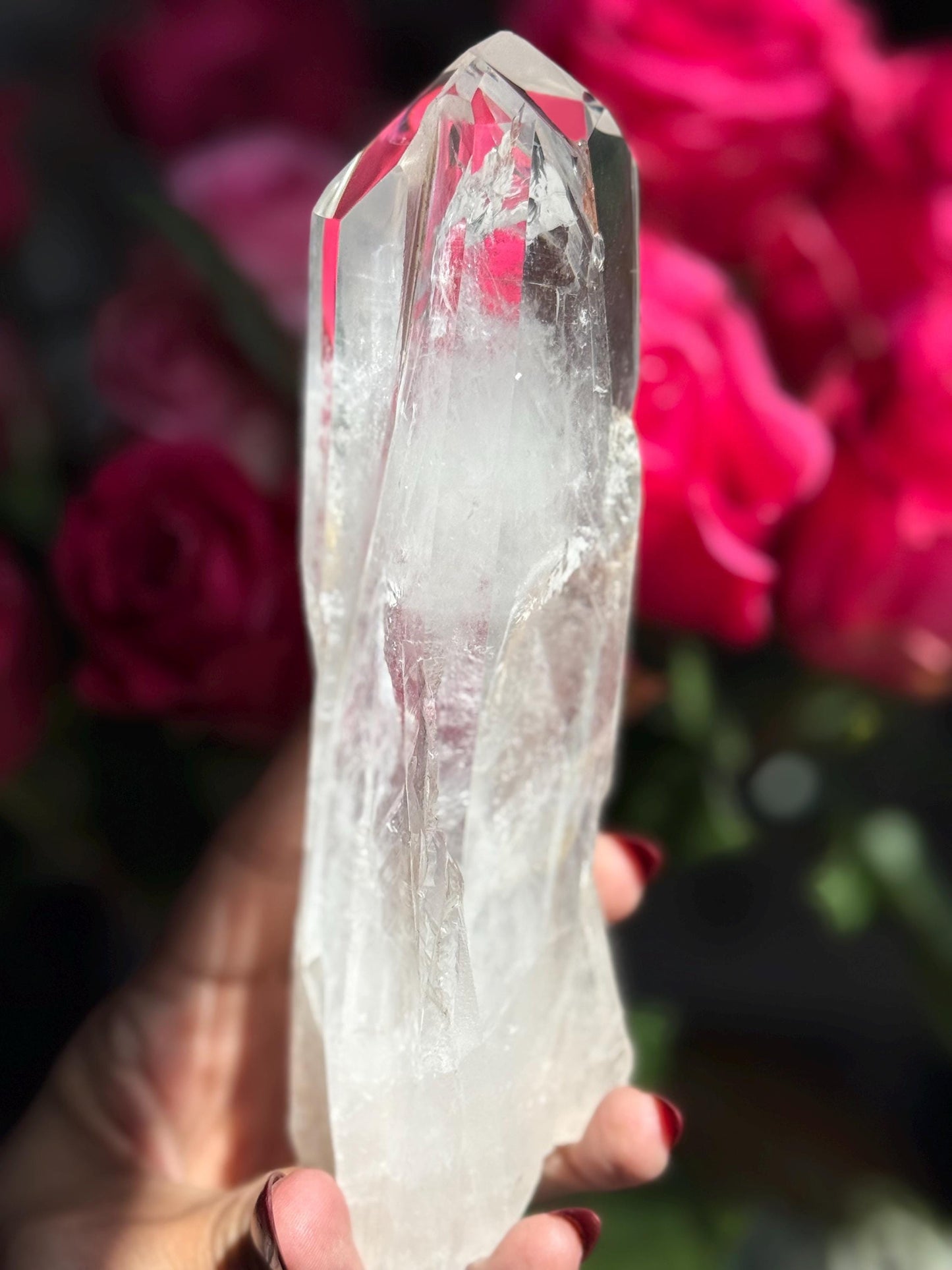 Twin Quartz Crystal on Wooden Stand, Natural Twin Quartz, Twin Flame Quartz, Home Decoration
