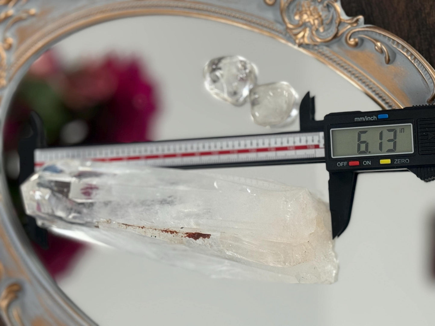 Twin Quartz Crystal on Wooden Stand, Natural Twin Quartz, Twin Flame Quartz, Home Decoration