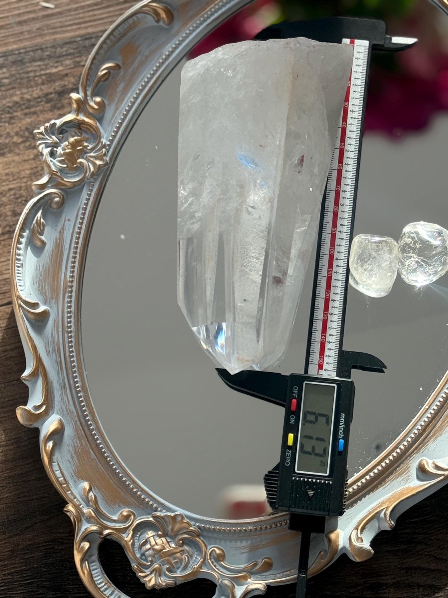 Twin Quartz Crystal on Wooden Stand, Natural Twin Quartz, Twin Flame Quartz, Home Decoration