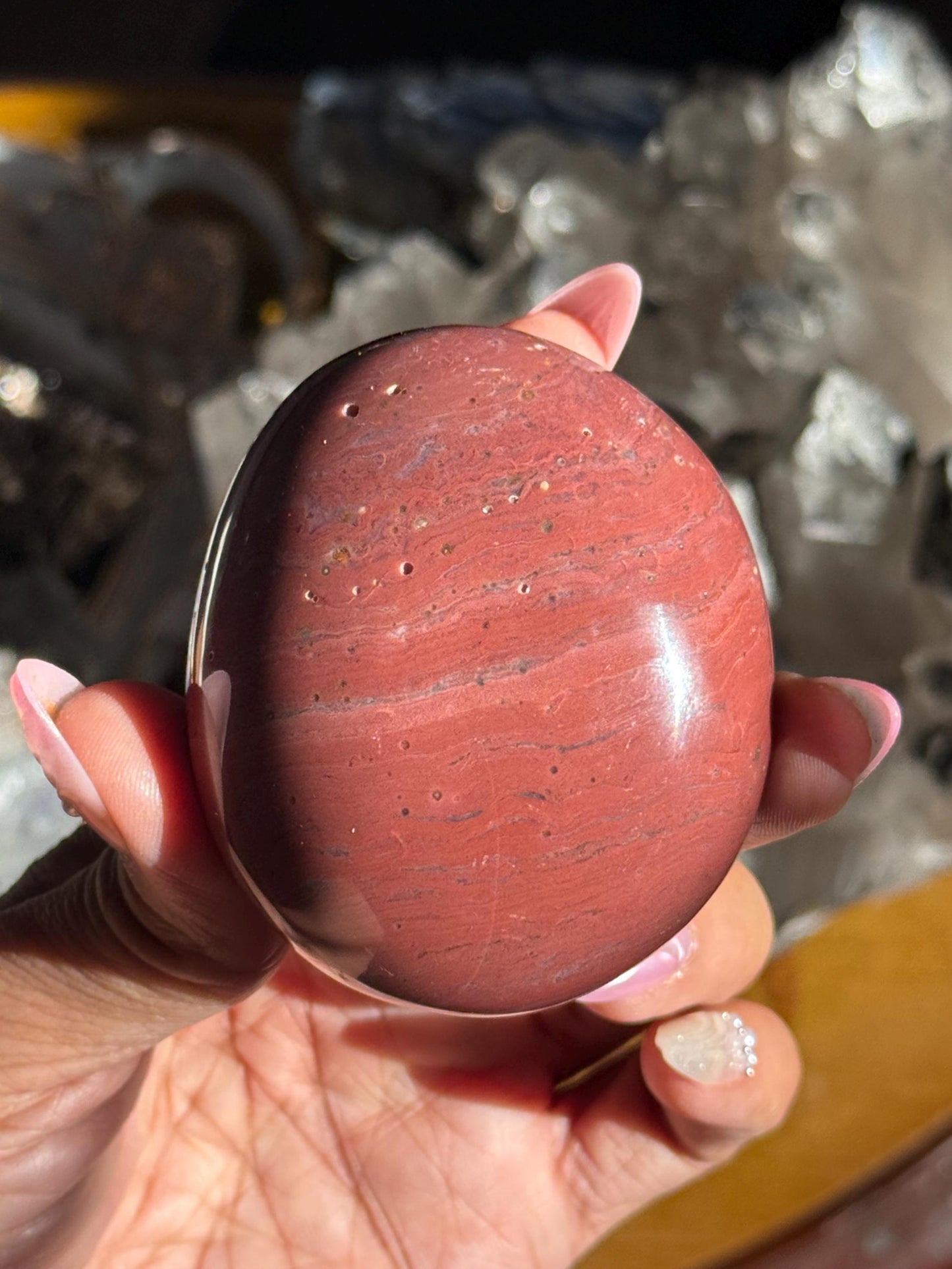 Ocean Jasper Palm Stone, Red Ocean Jasper, Purple Ocean Jasper Stone, Ocean Jasper, Worry Stone, Chakra Palm Stones, crystals for healing,