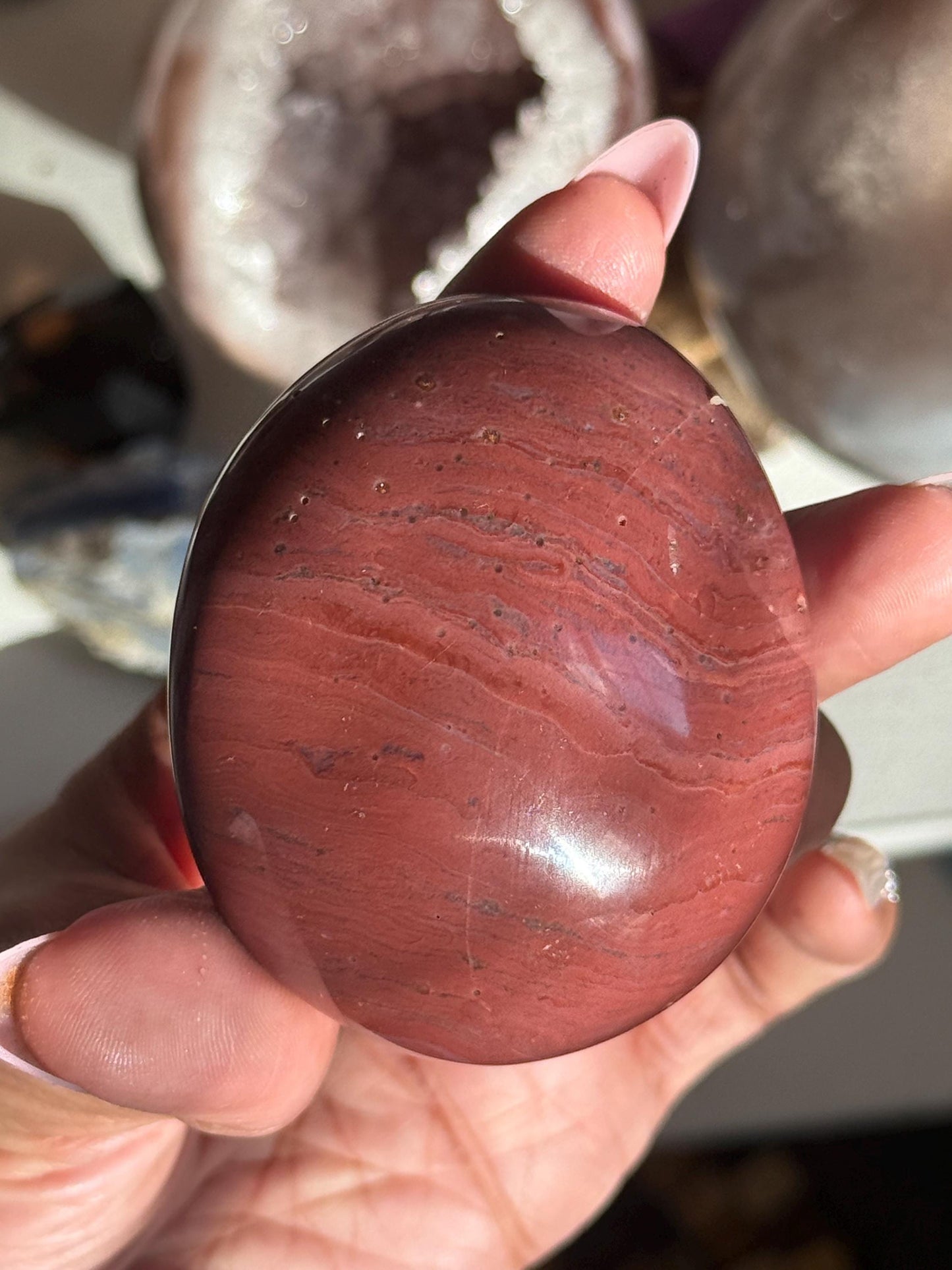 Ocean Jasper Palm Stone, Red Ocean Jasper, Purple Ocean Jasper Stone, Ocean Jasper, Worry Stone, Chakra Palm Stones, crystals for healing,