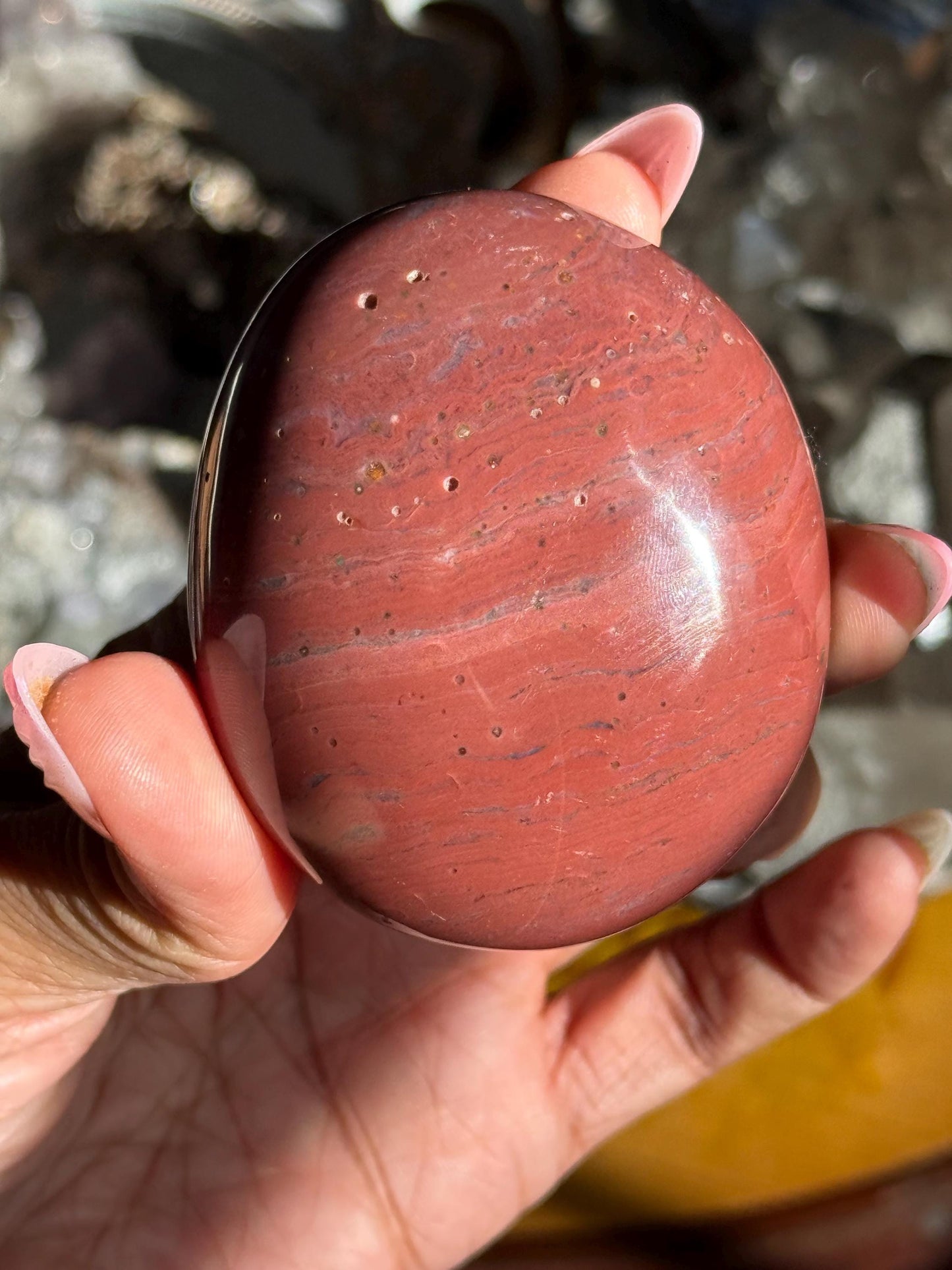 Ocean Jasper Palm Stone, Red Ocean Jasper, Purple Ocean Jasper Stone, Ocean Jasper, Worry Stone, Chakra Palm Stones, crystals for healing,