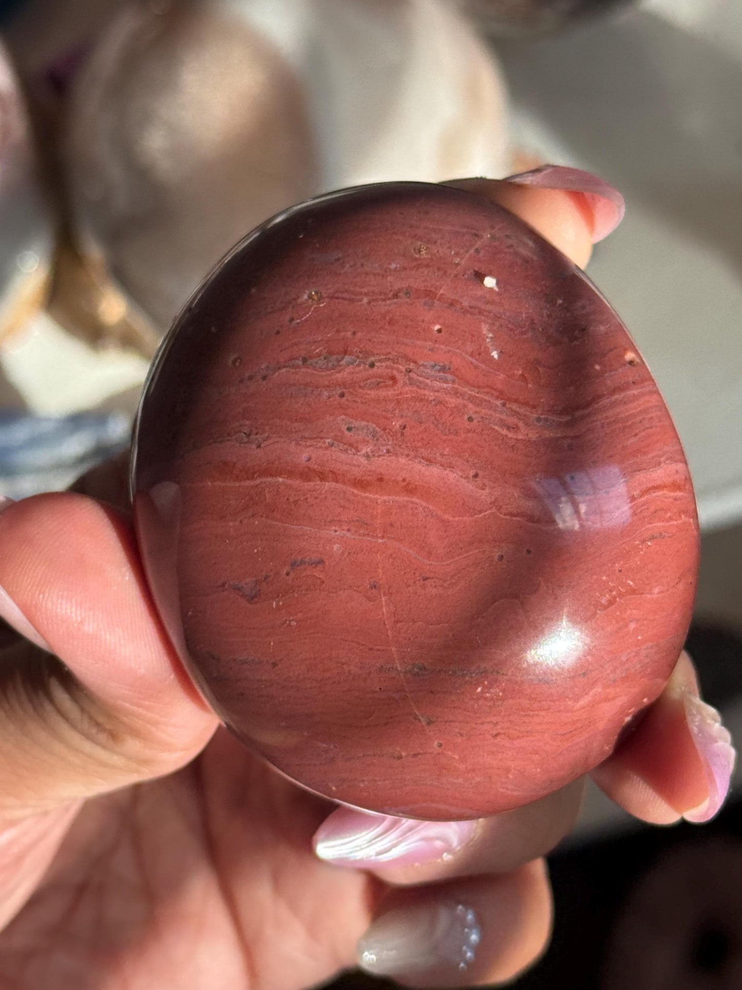 Ocean Jasper Palm Stone, Red Ocean Jasper, Purple Ocean Jasper Stone, Ocean Jasper, Worry Stone, Chakra Palm Stones, crystals for healing,