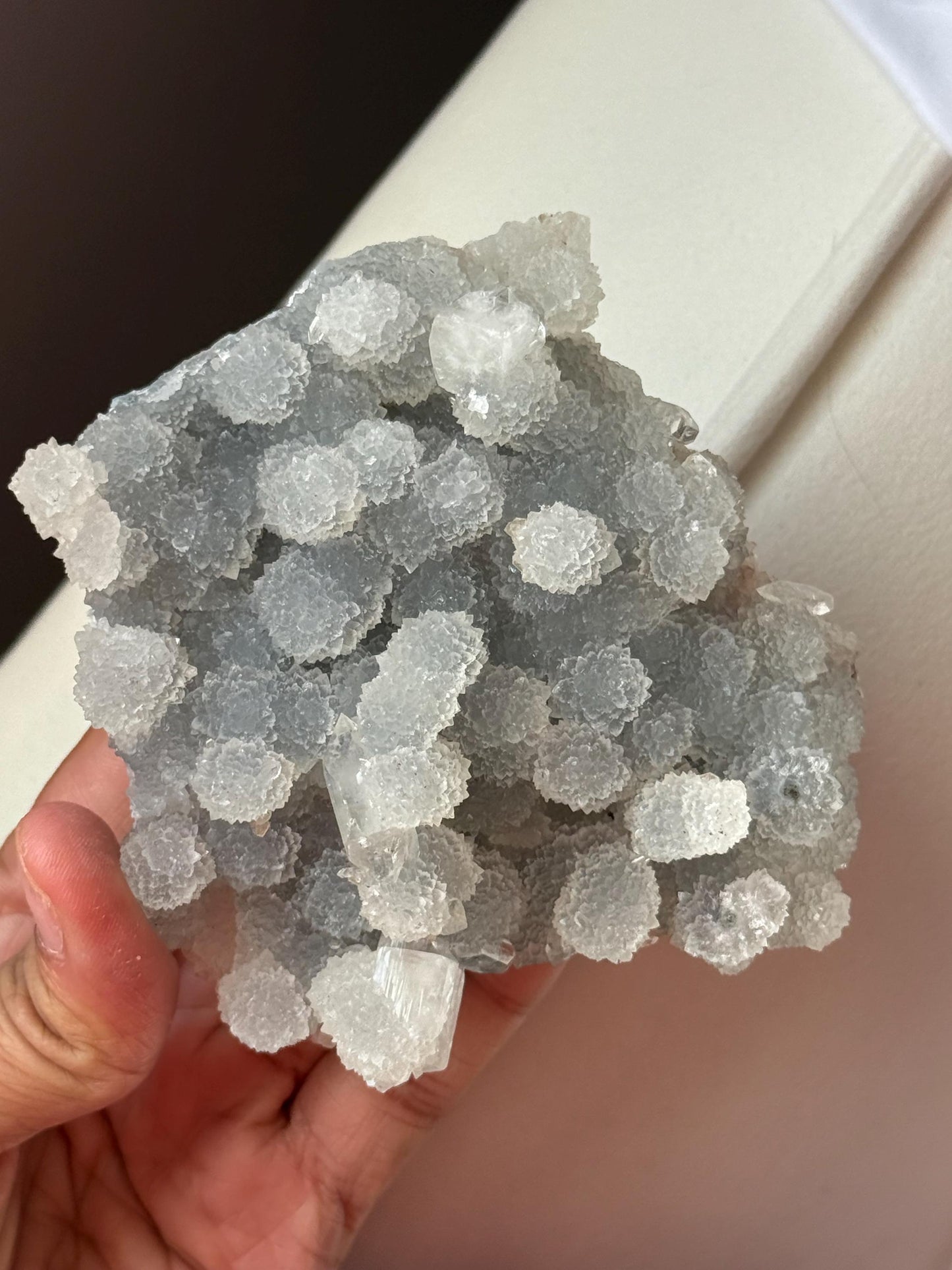 Blue Apophyllite Cluster From India, Apophyllite, Botryoidal Raw Specimen Cluster