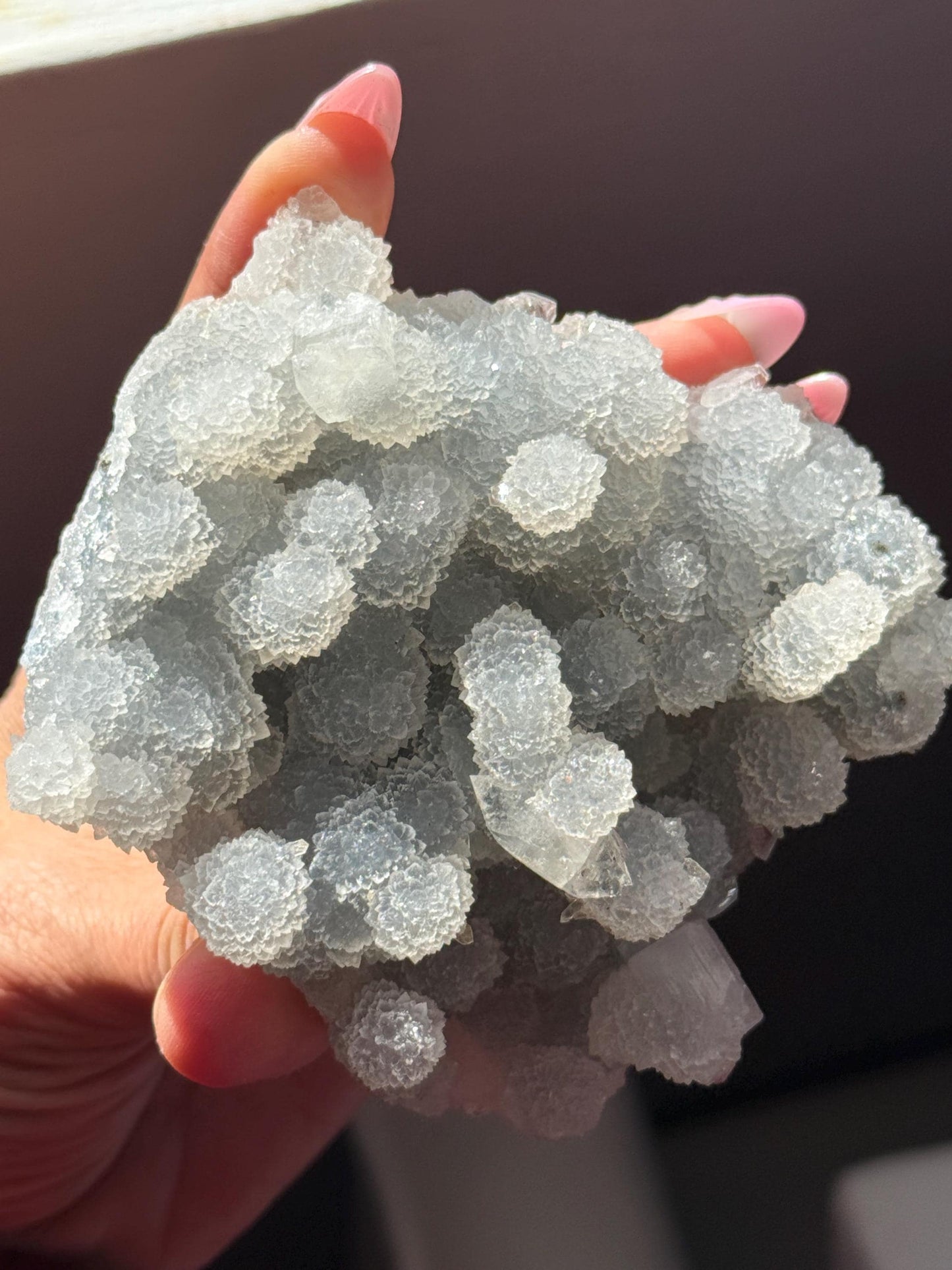 Blue Apophyllite Cluster From India, Apophyllite, Botryoidal Raw Specimen Cluster