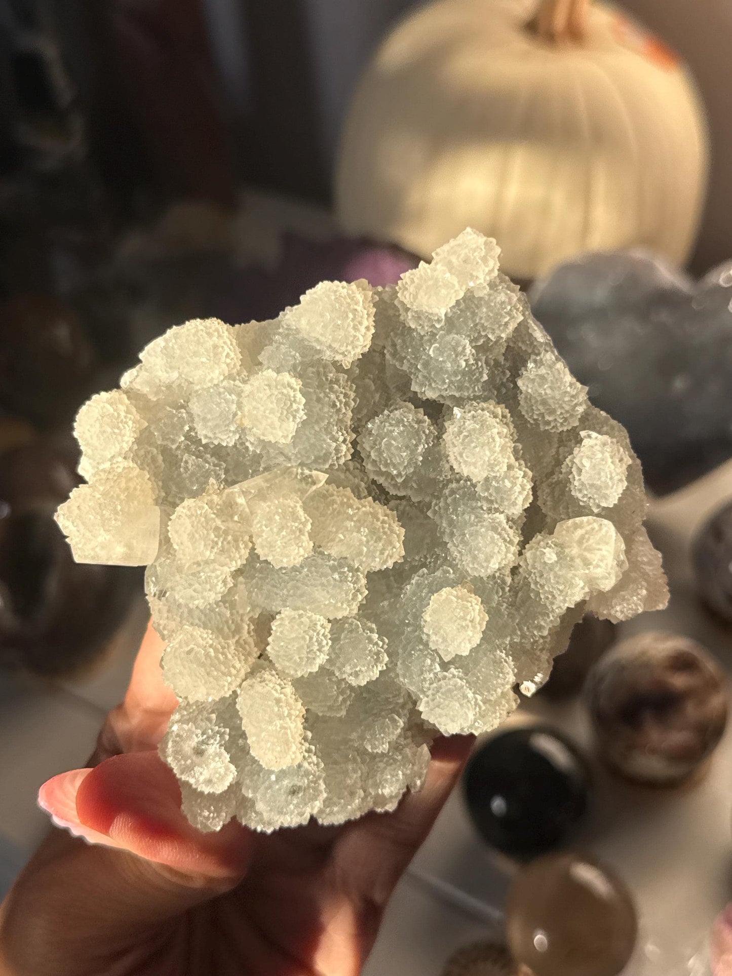 Blue Apophyllite Cluster From India, Apophyllite, Botryoidal Raw Specimen Cluster