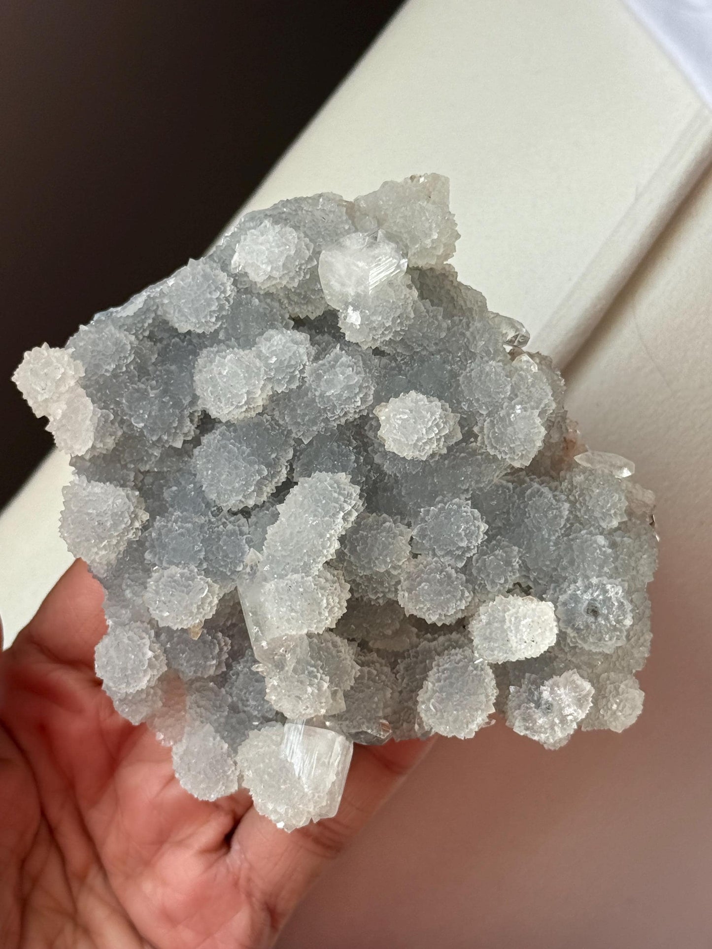 Blue Apophyllite Cluster From India, Apophyllite, Botryoidal Raw Specimen Cluster