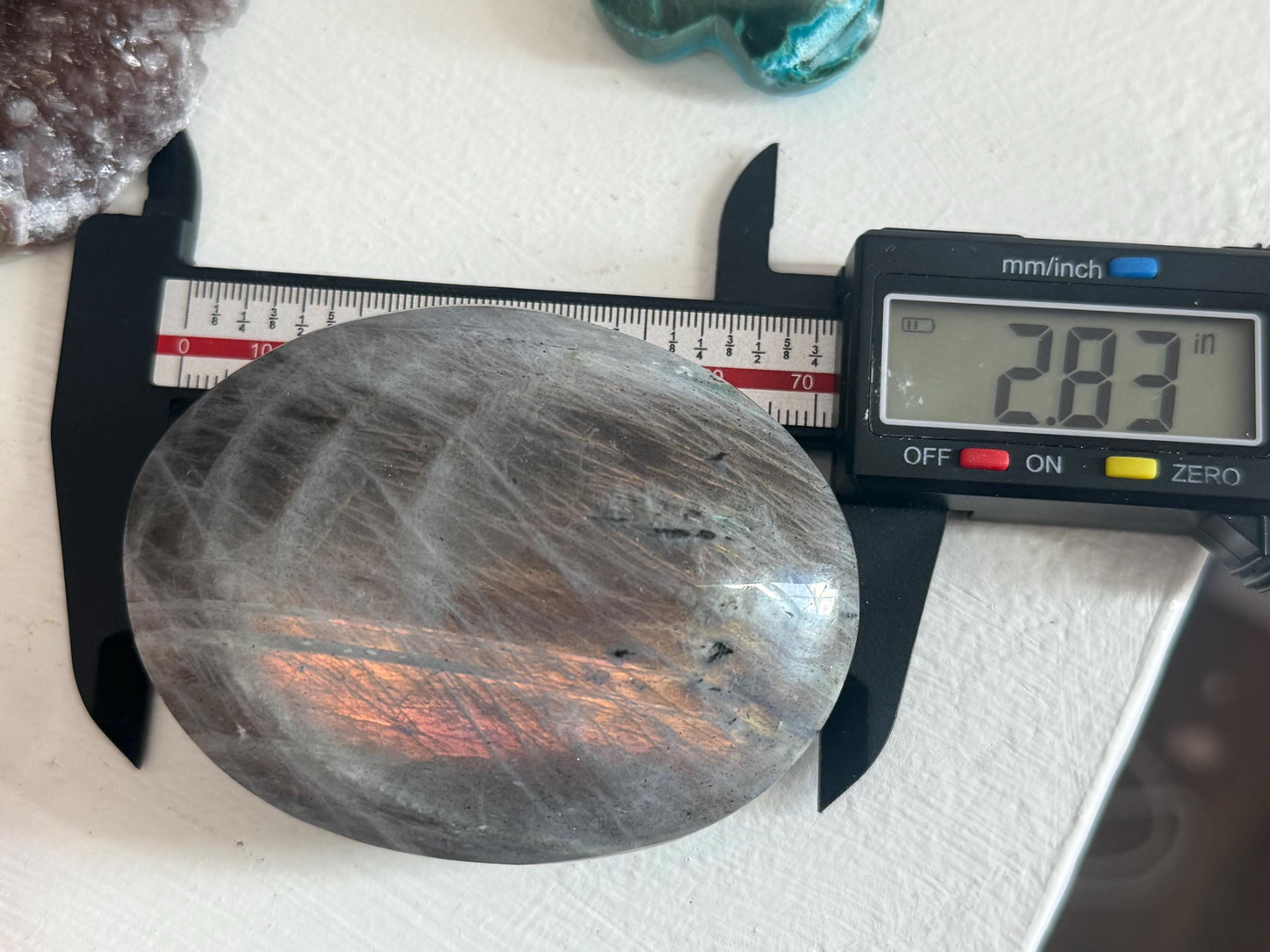 Sunset Labradorite Palmstone, Sunset Flash Lab, Orange Labradorite, Protection Crystals, Large