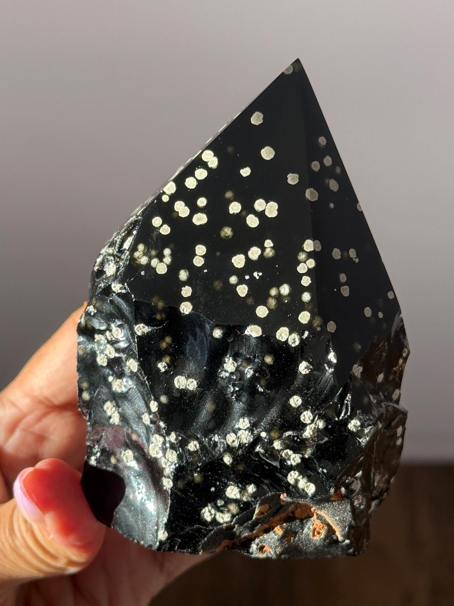 Stardust Obsidian Free Form, Obsidian Semi Polished Point, Rare Obsidian From Jalisco Mexico,