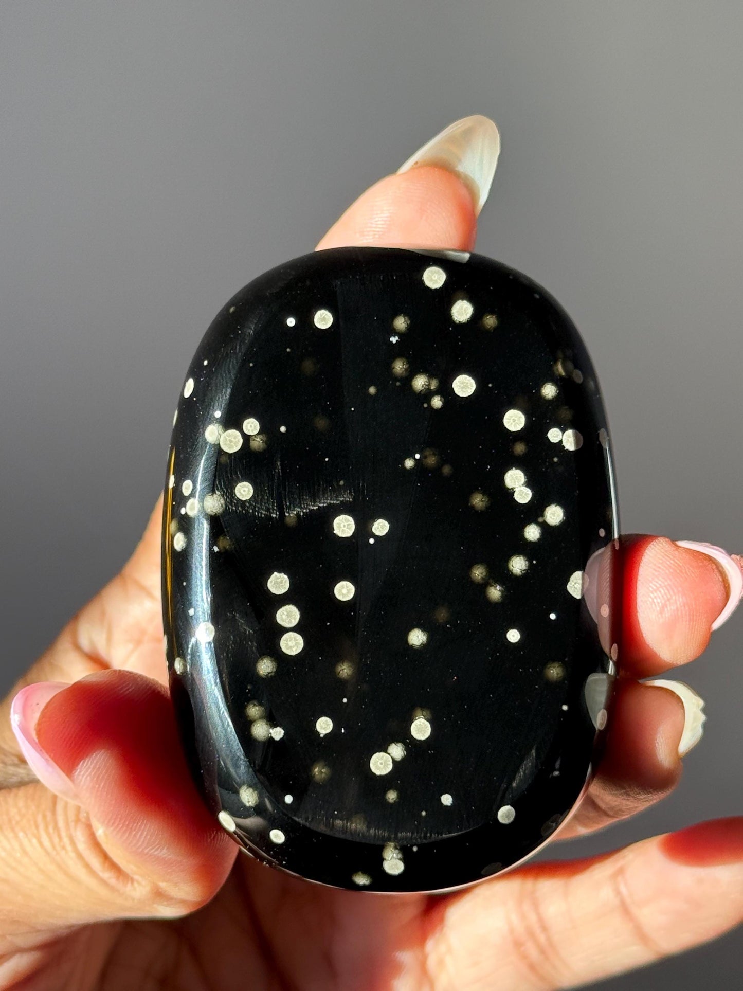 Stardust Obsidian Palmstone, Rare Obsidian From Jalisco Mexico,