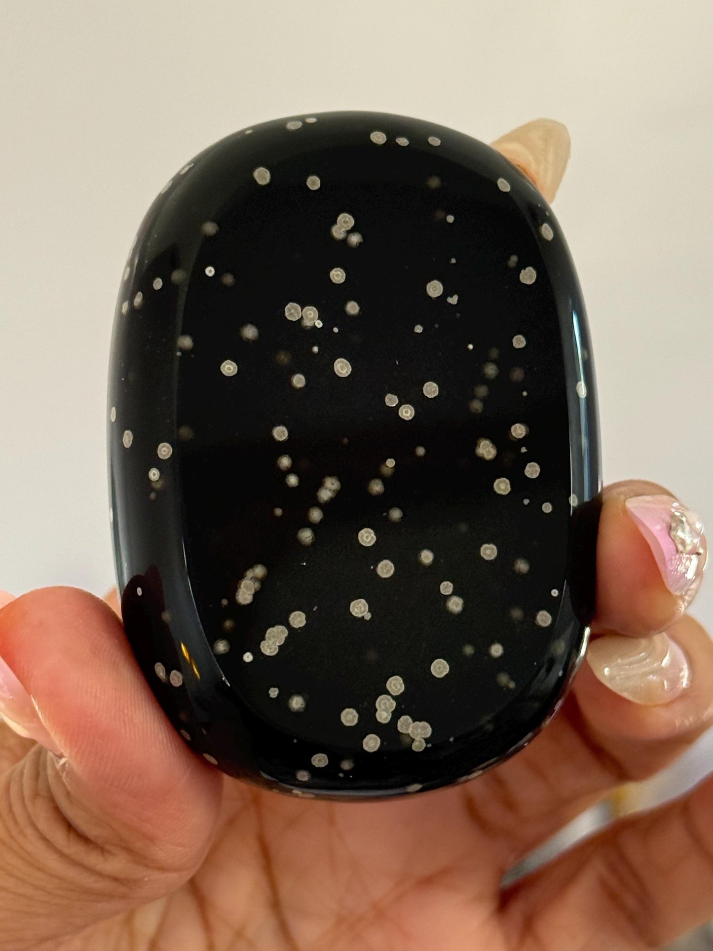 Stardust Obsidian Palmstone, Rare Obsidian From Jalisco Mexico,