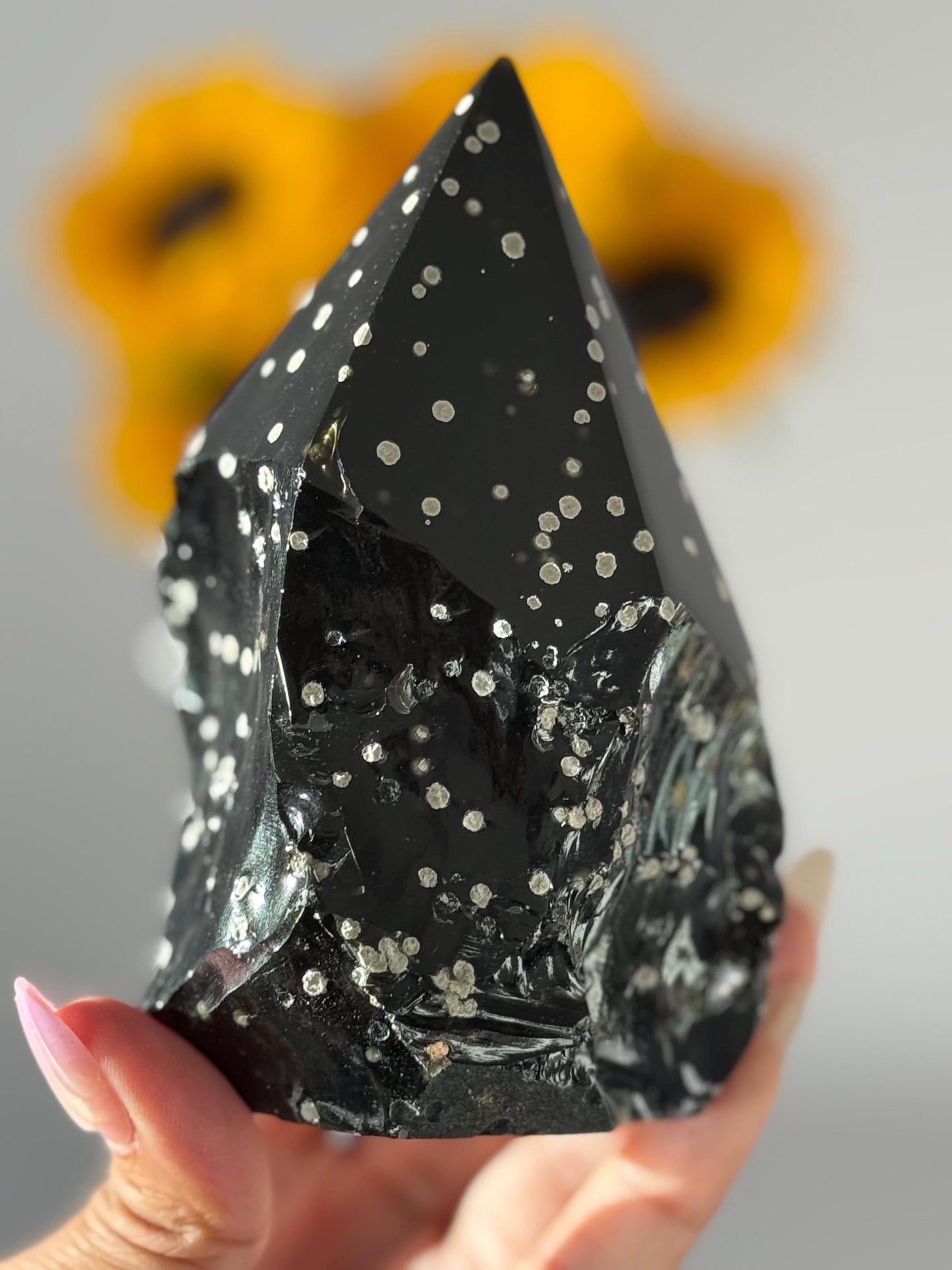 Stardust Obsidian Free Form from Jalisco, Mexico, Rare Obsidian Crystal, Obsidian