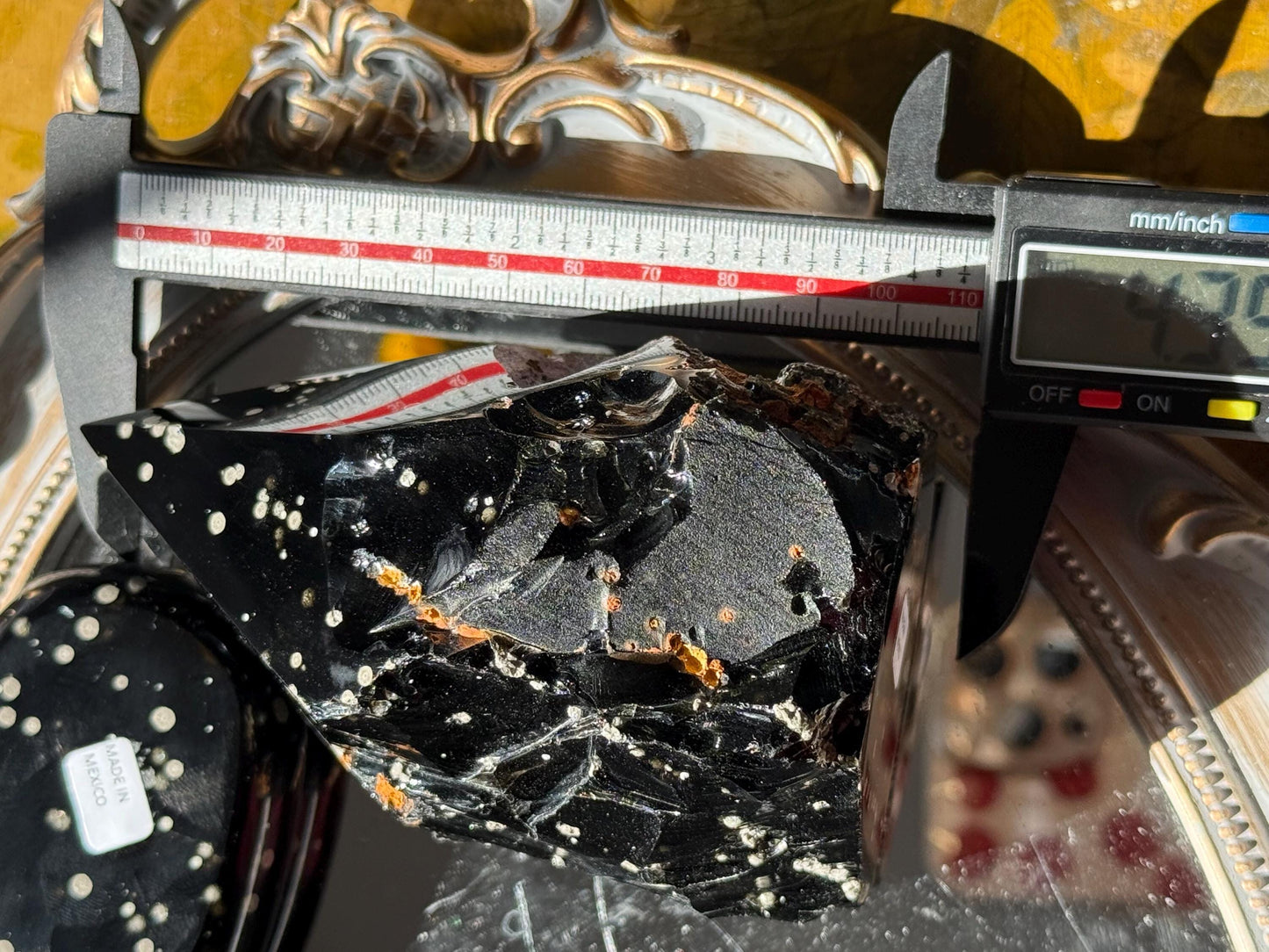 Stardust Obsidian Free Form from Jalisco, Mexico, Rare Obsidian Crystal, Obsidian